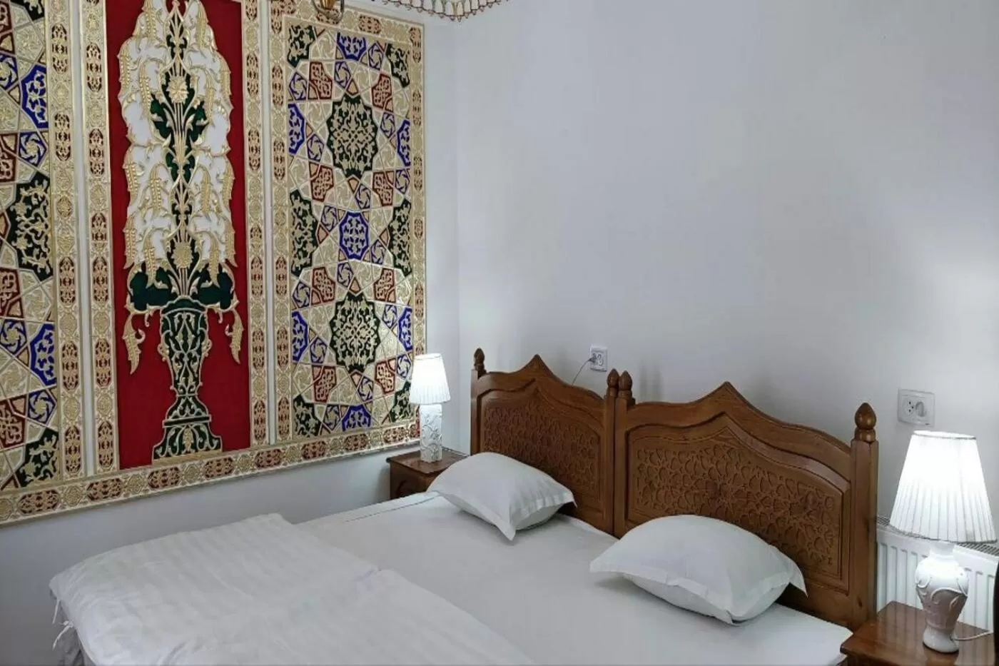 Bed in Bukhara Baraka Boutique Hotel