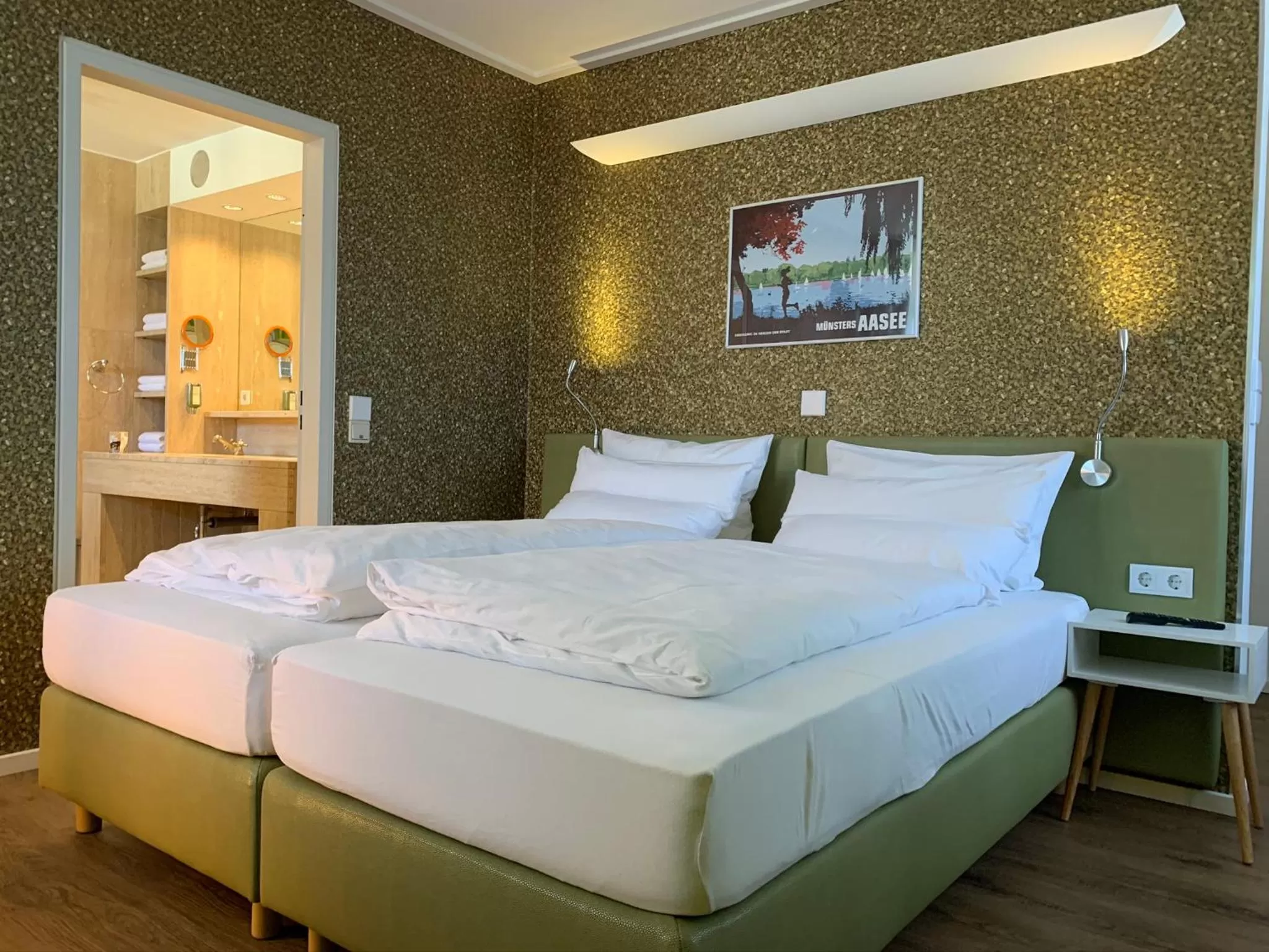 Bedroom, Bed in Park-Lodge Am Rohrbusch