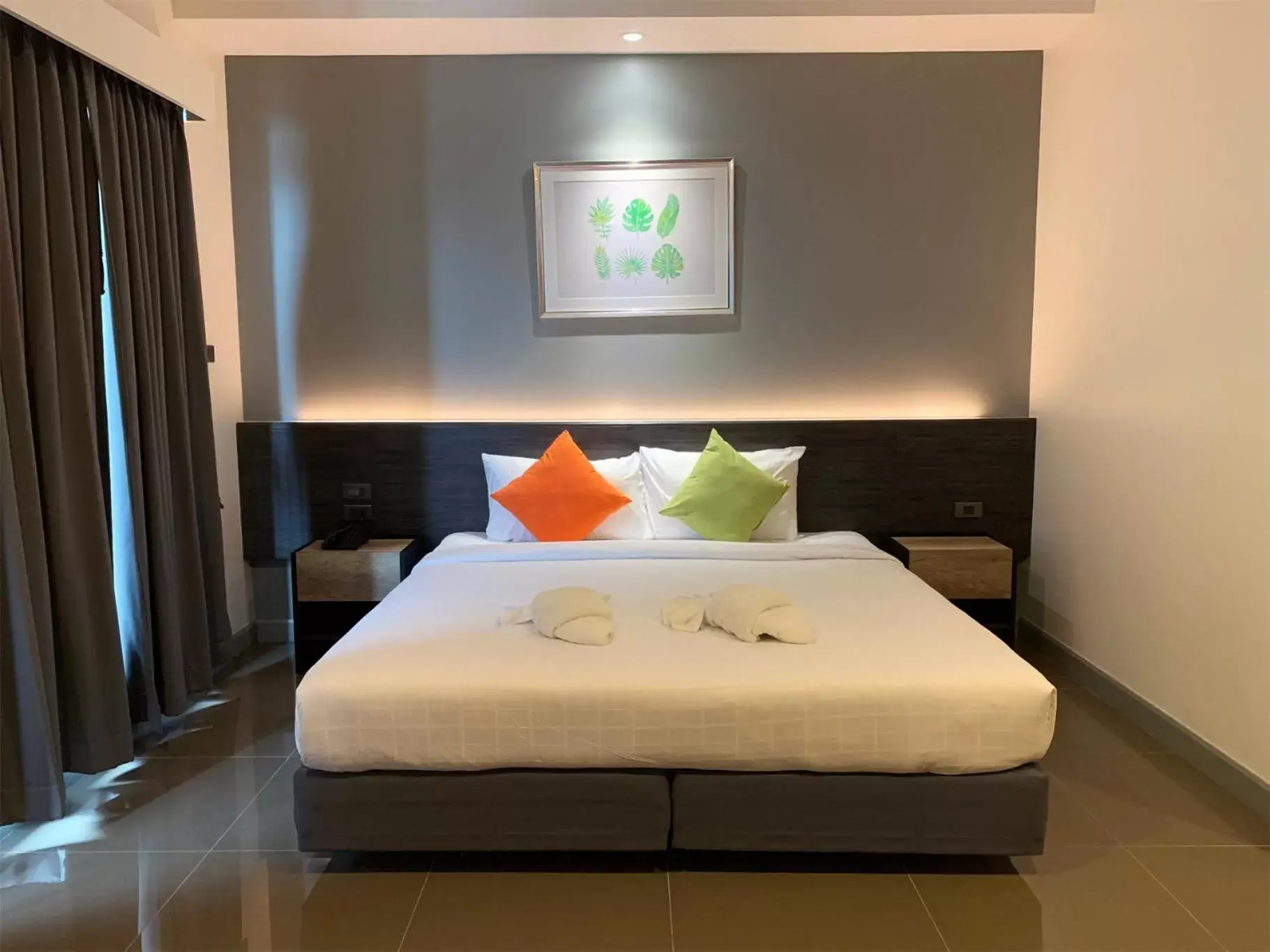 Bed in Clover Hotel Hatyai