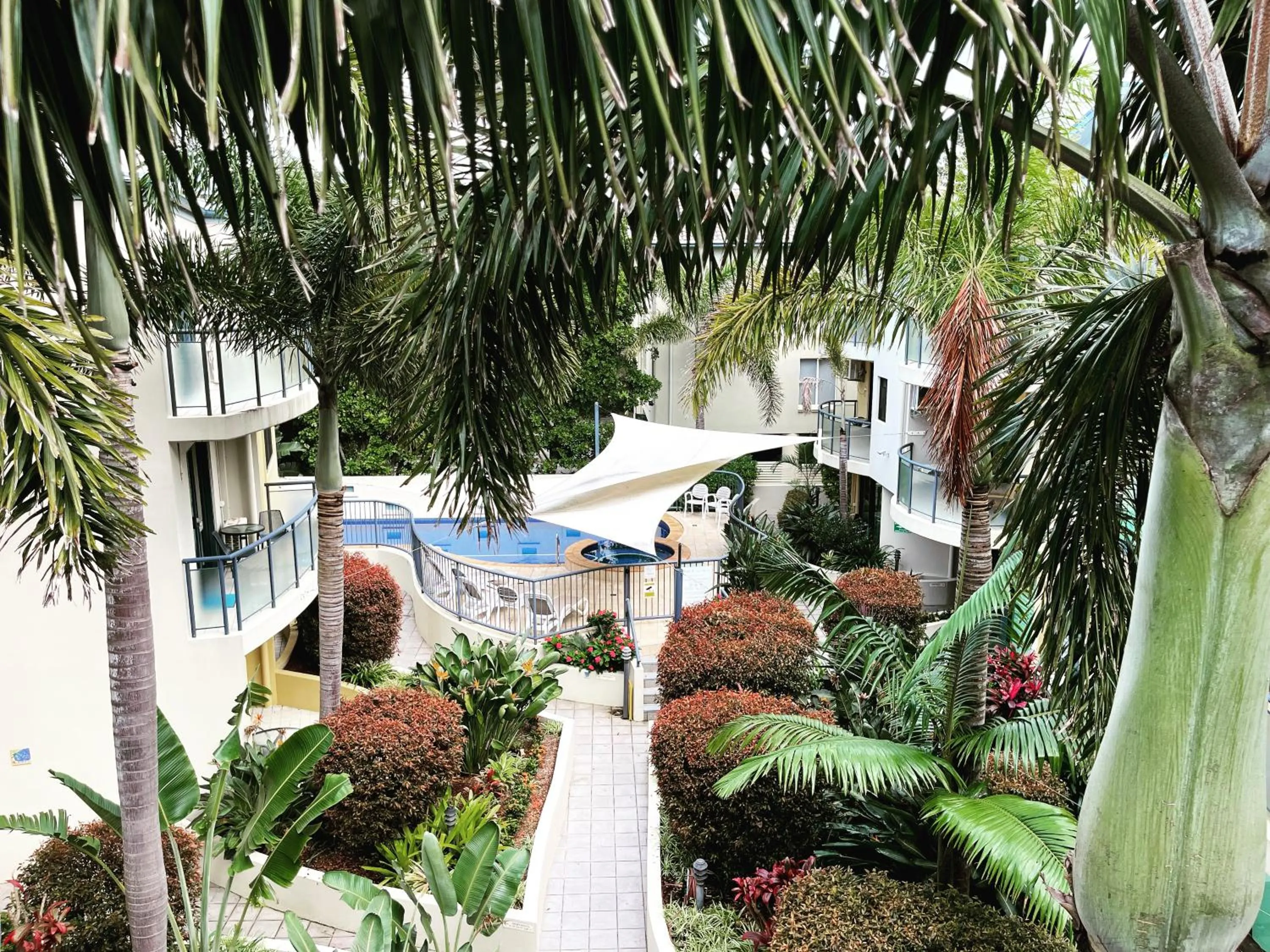 Pool view in The Cove Yamba