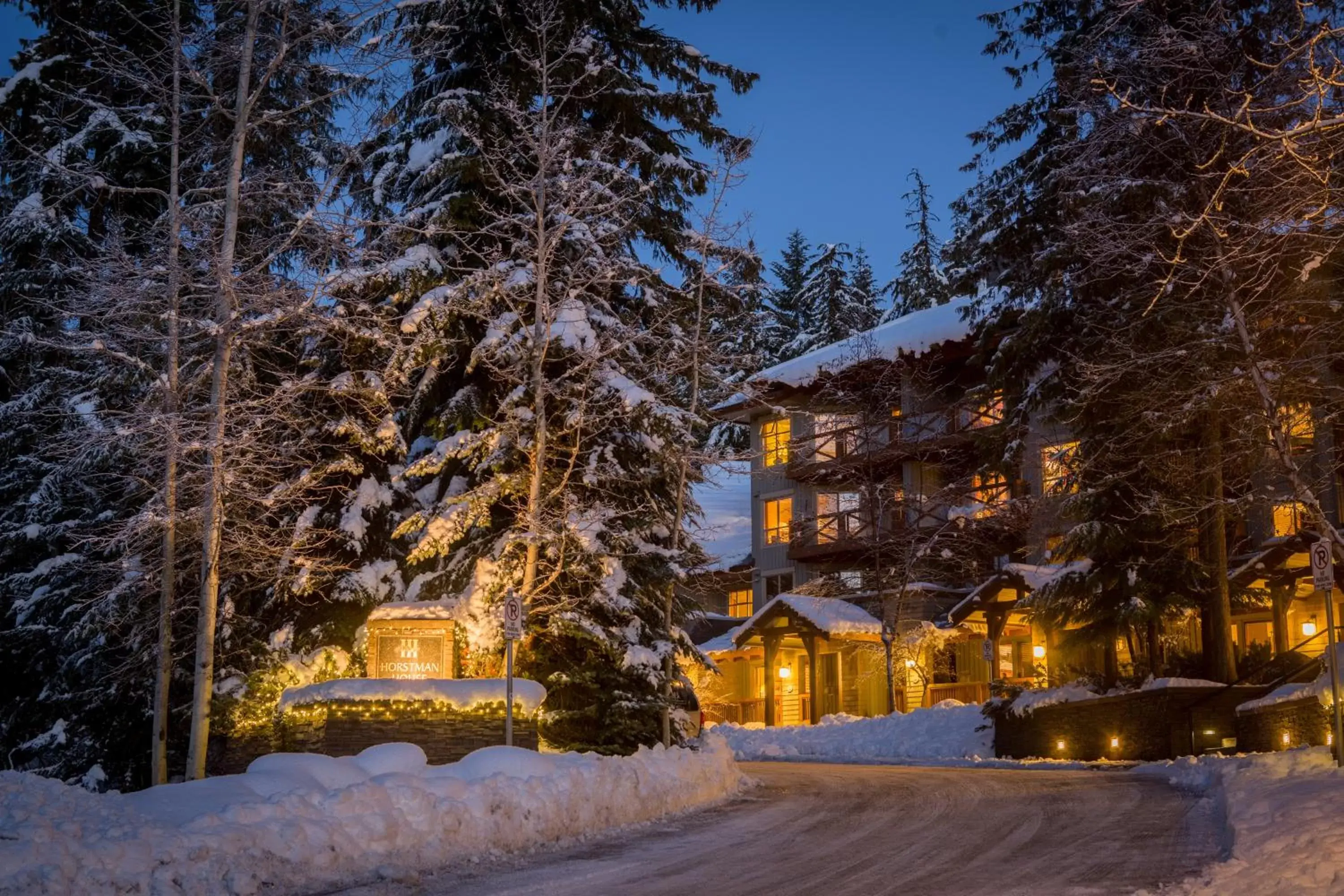 Night, Winter in Horstman House by Whistler Premier