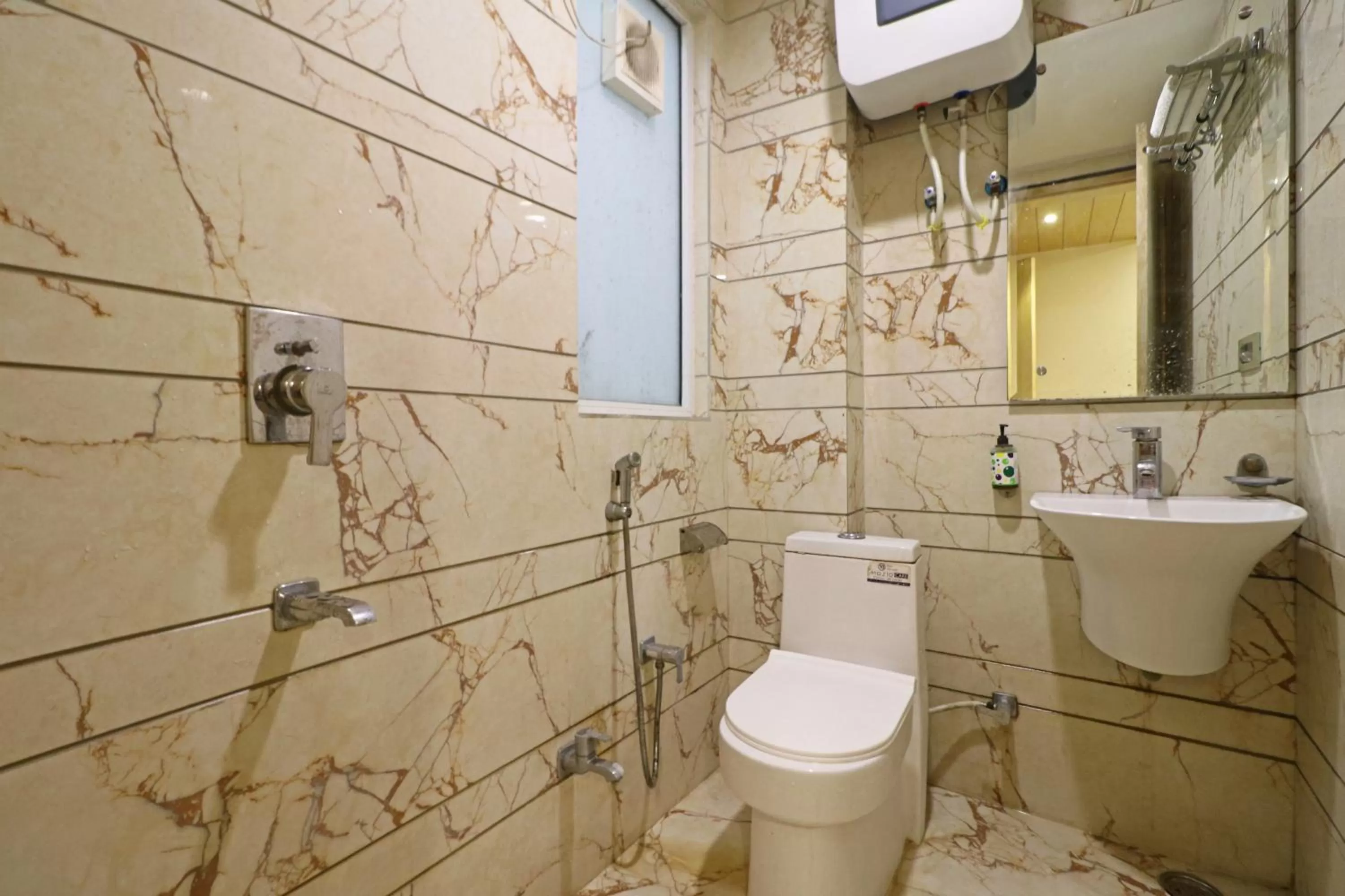 Bathroom in The Hotel Mohit -5 Minutes Walk From New Delhi Railway Station - Paharganj