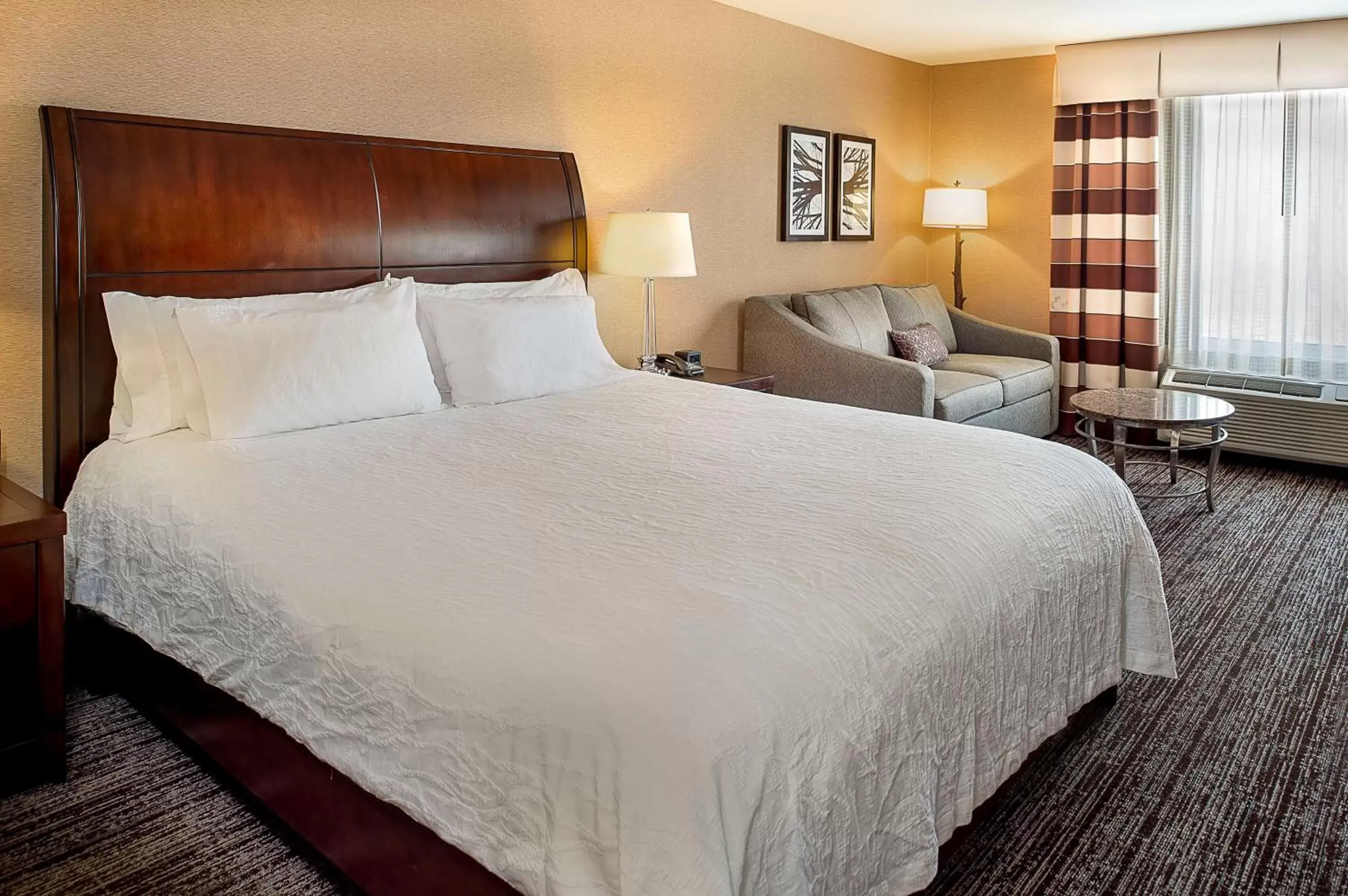 Living room, Bed in Hilton Garden Inn St. Louis Airport