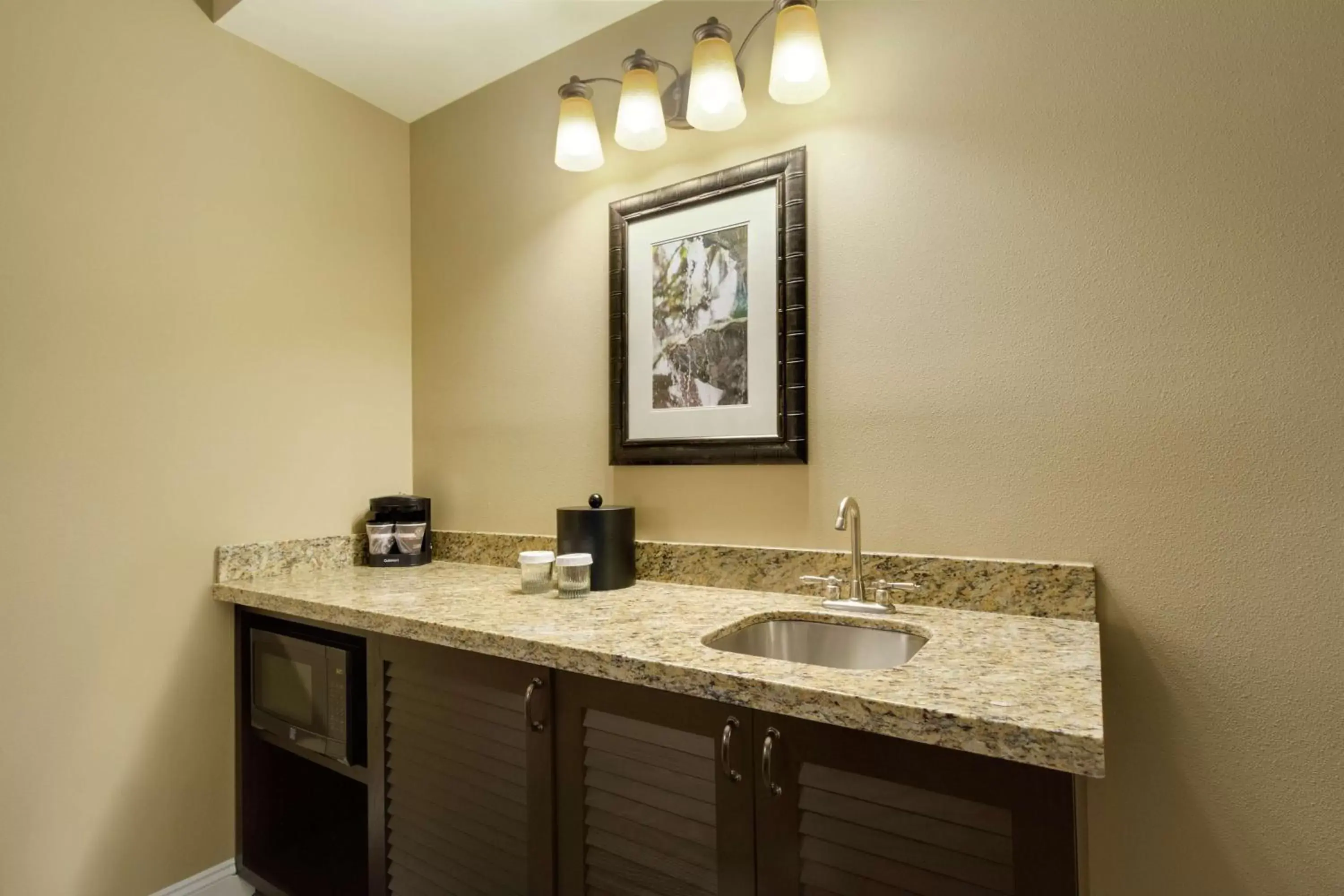 Kitchen or kitchenette, Bathroom in Embassy Suites Savannah Historic District