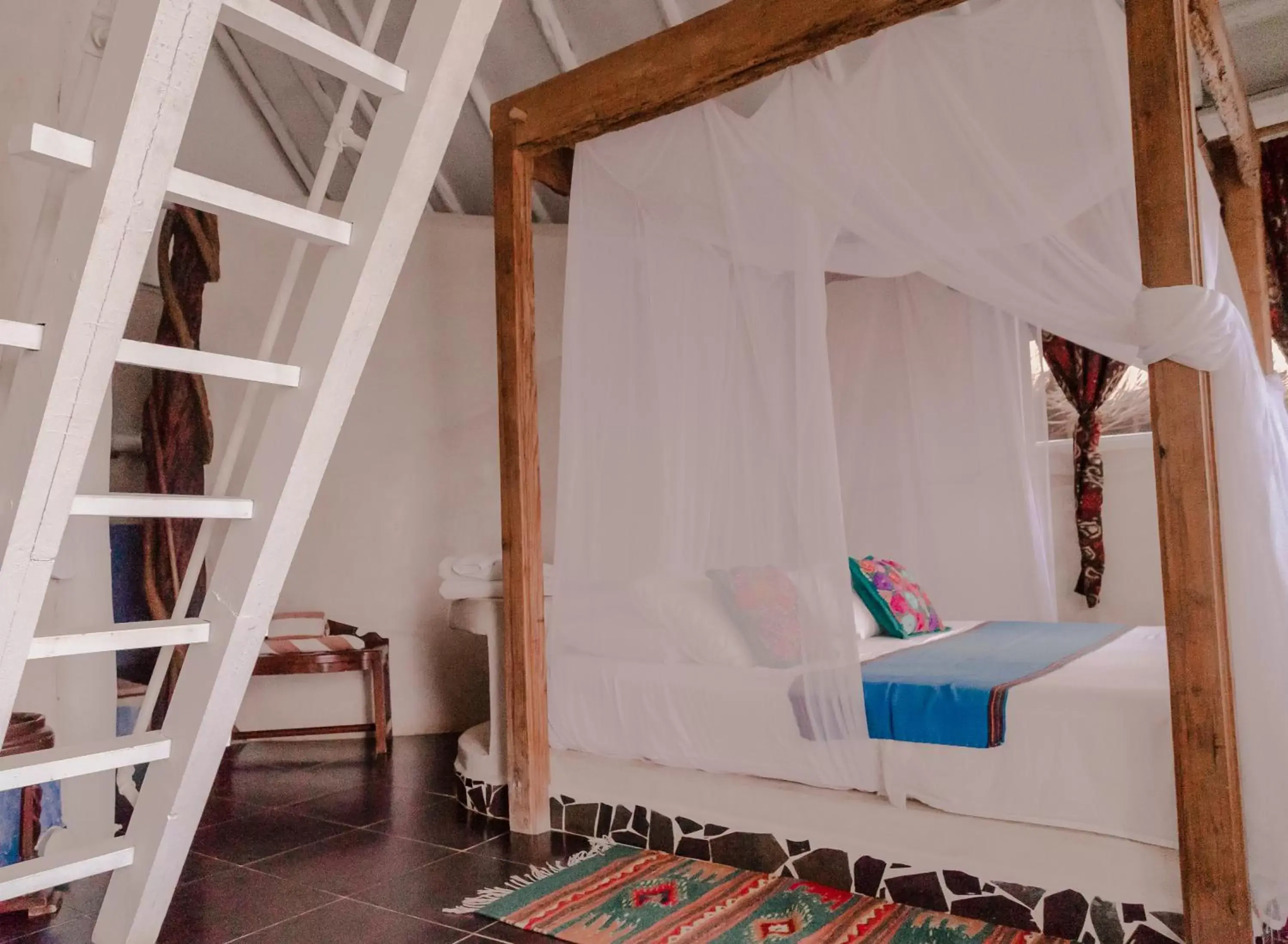 Bedroom, Bed in Posada Lamar Tulum Beach Front and Pool