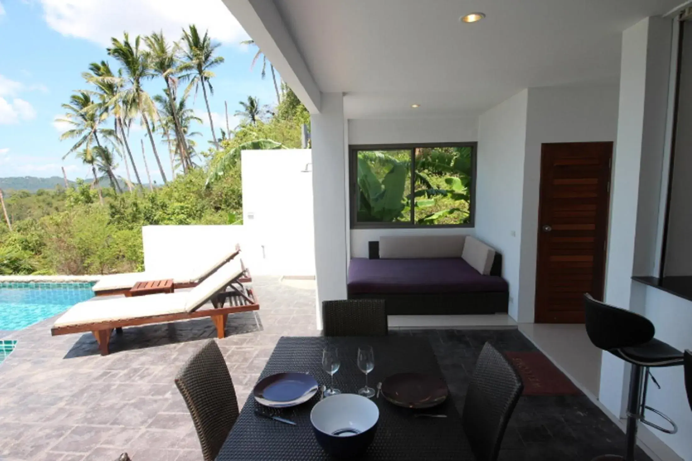 Swimming Pool in Tropical Sea View Residence