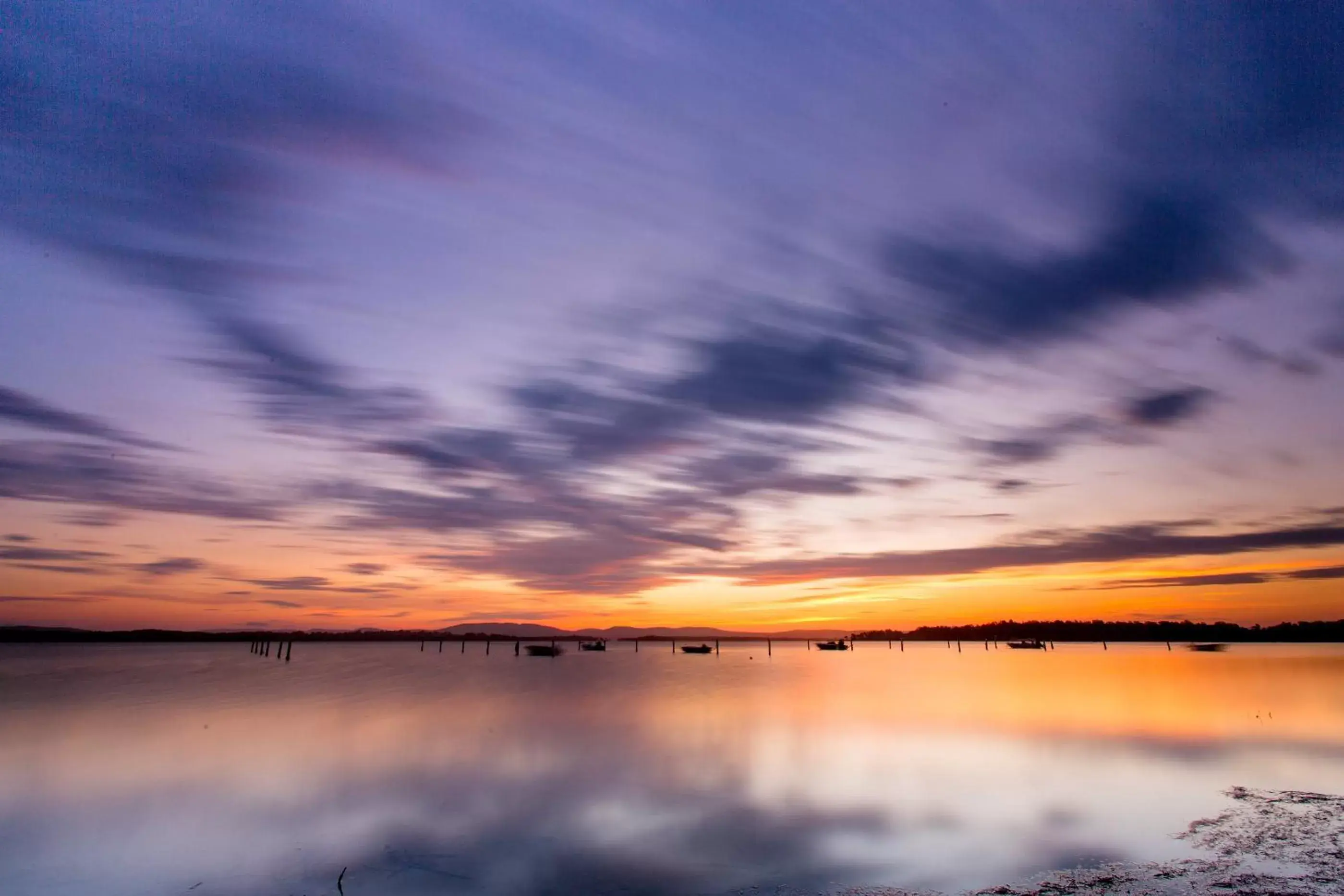 Sunset, Sunrise/Sunset in Lakeside Forster Holiday Park and Village