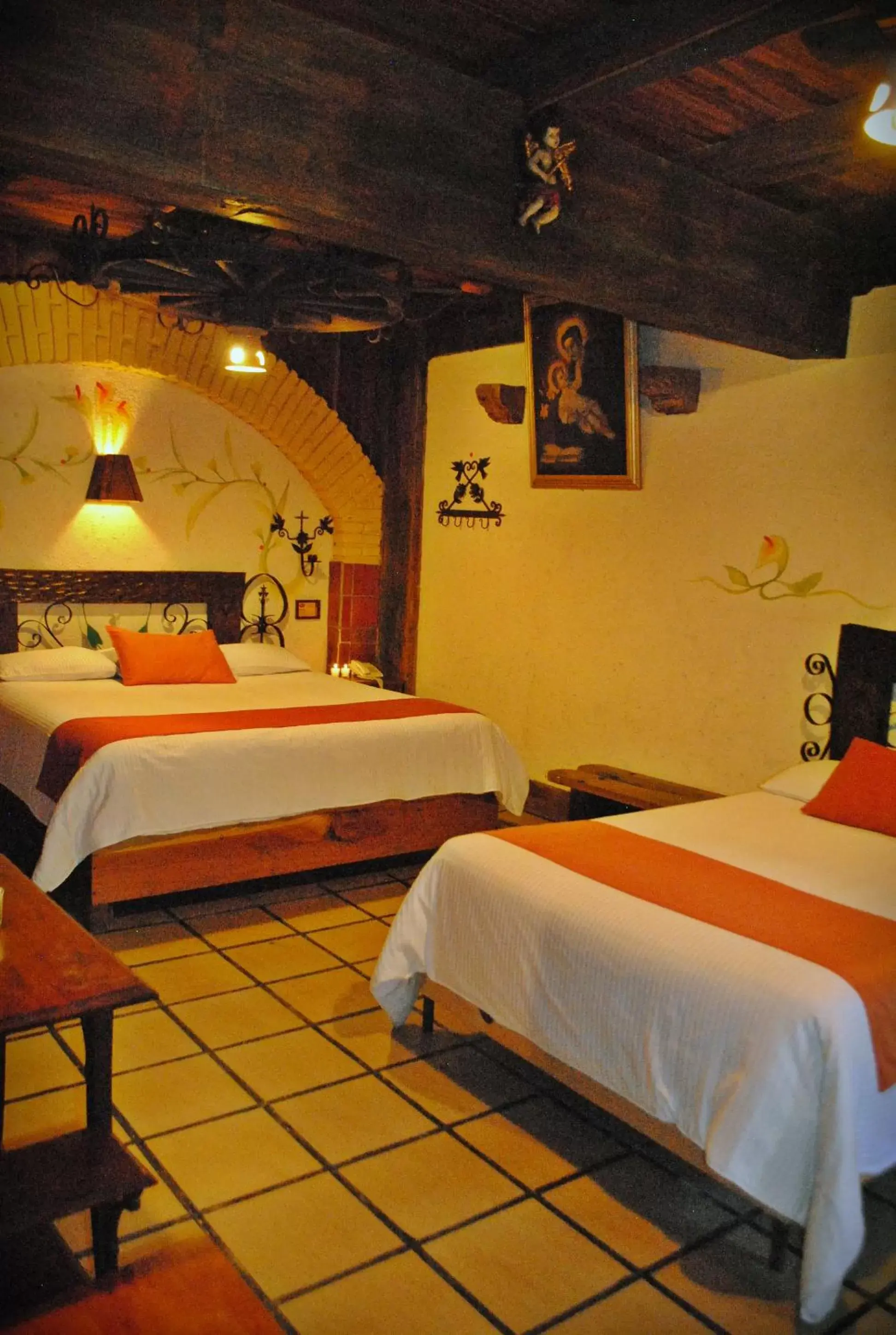 Bedroom, Bed in Hotel Hacienda Don Juan San Cristobal de las Casas Chiapas