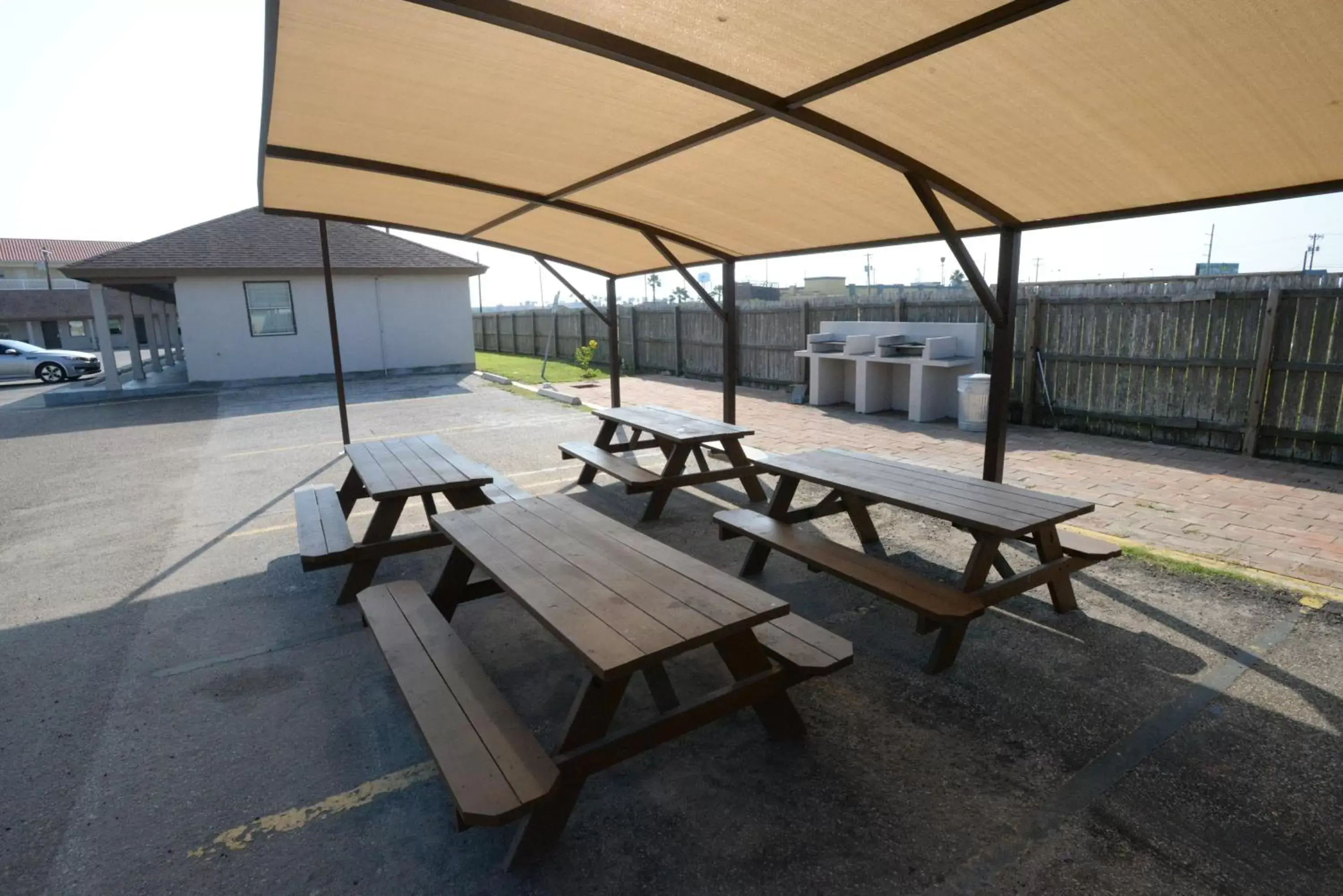 Patio in Port Isla Inn