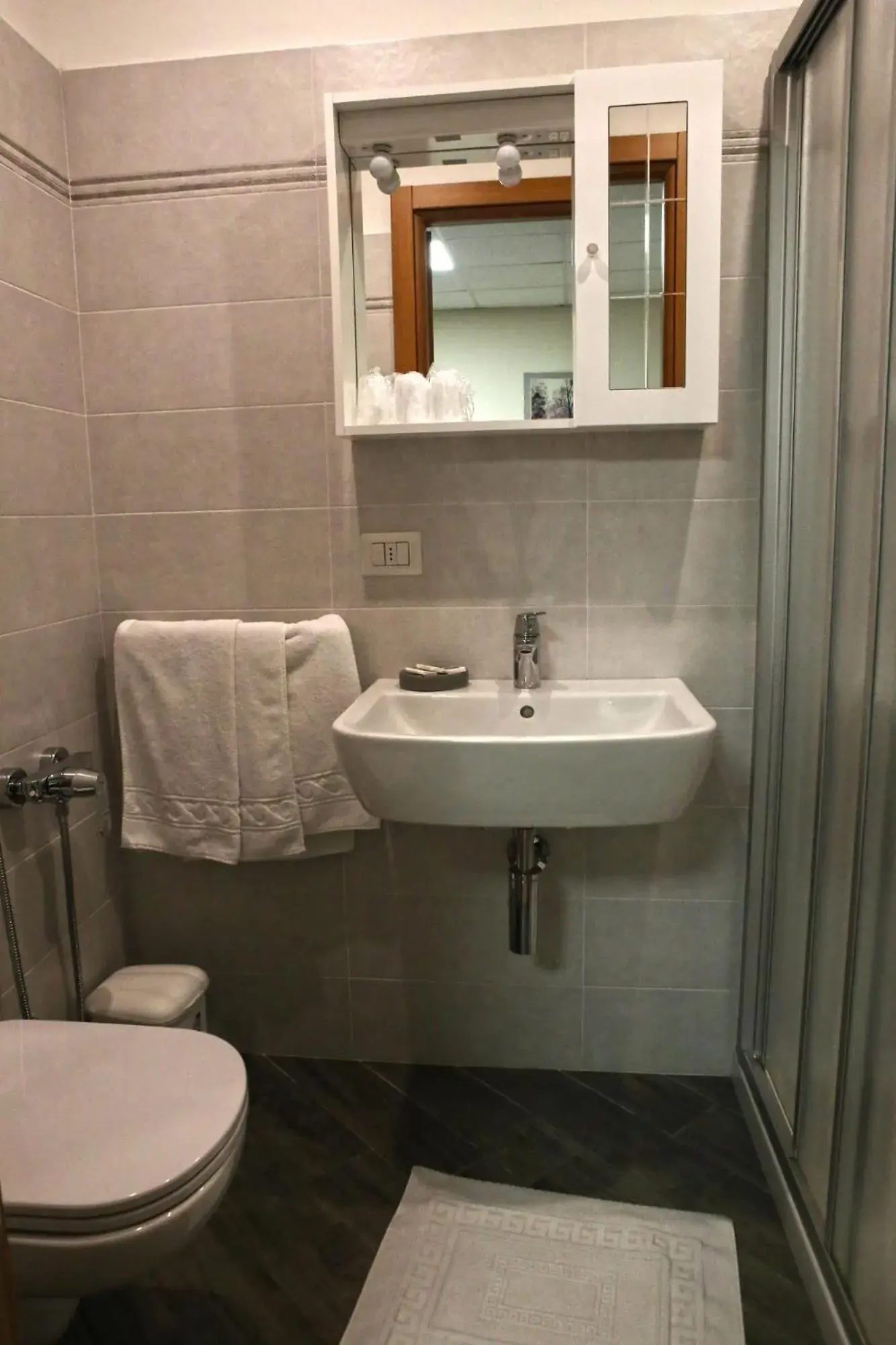 Shower, Bathroom in Albergo Gusmeroli