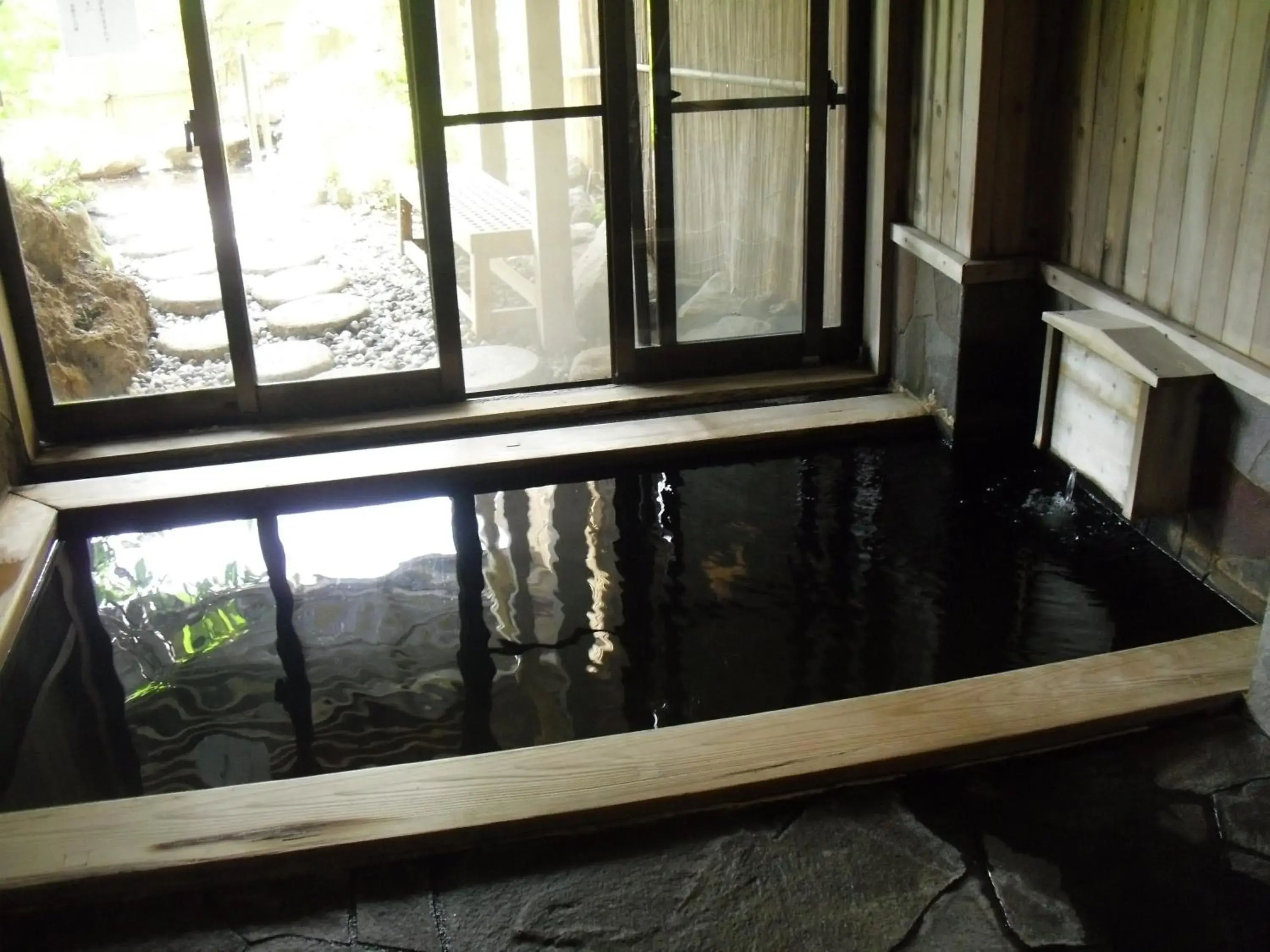 Hot Spring Bath, View in Ryokan Warabino