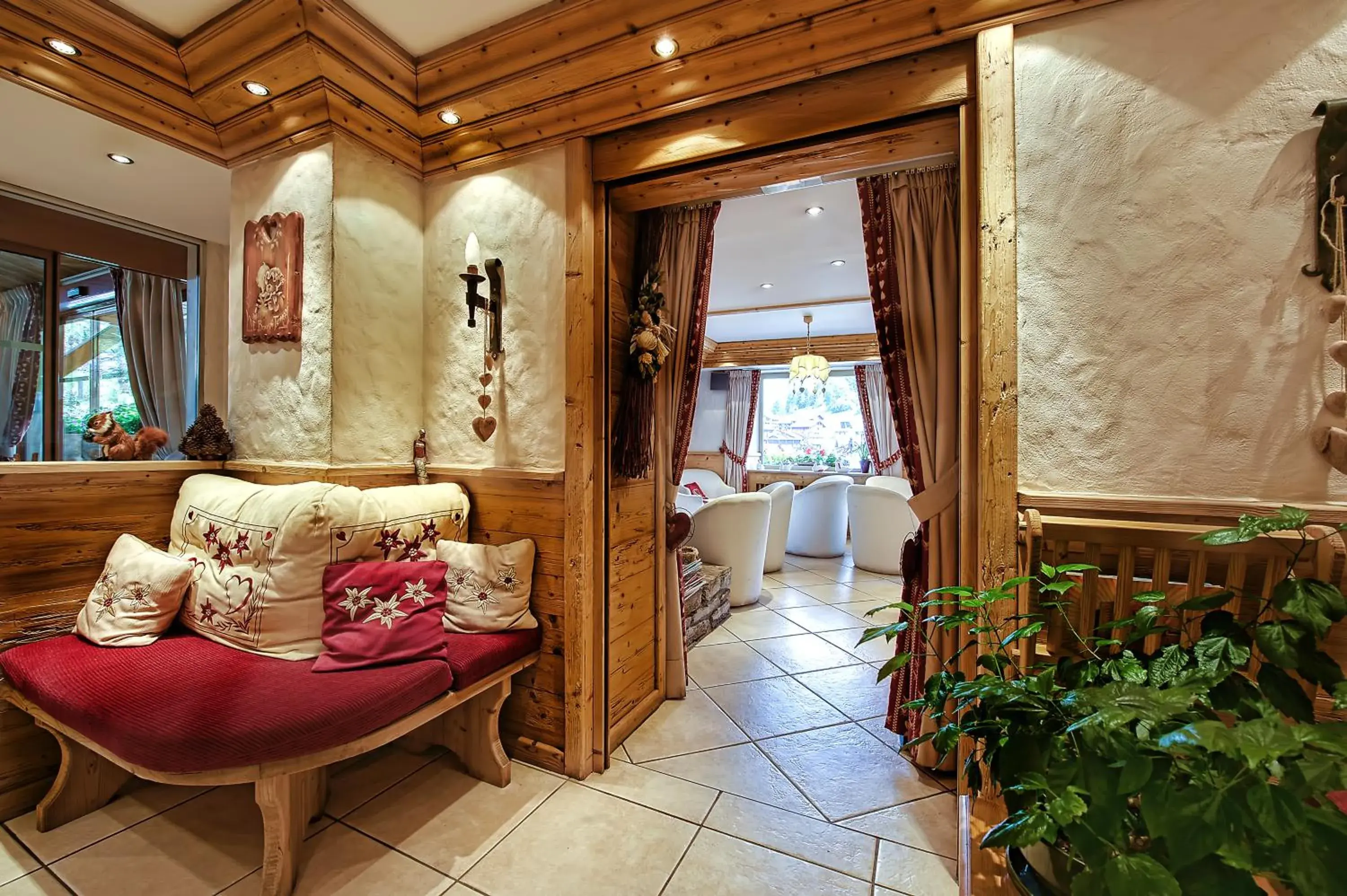 Decorative detail, Seating Area in Hotel les Sapins