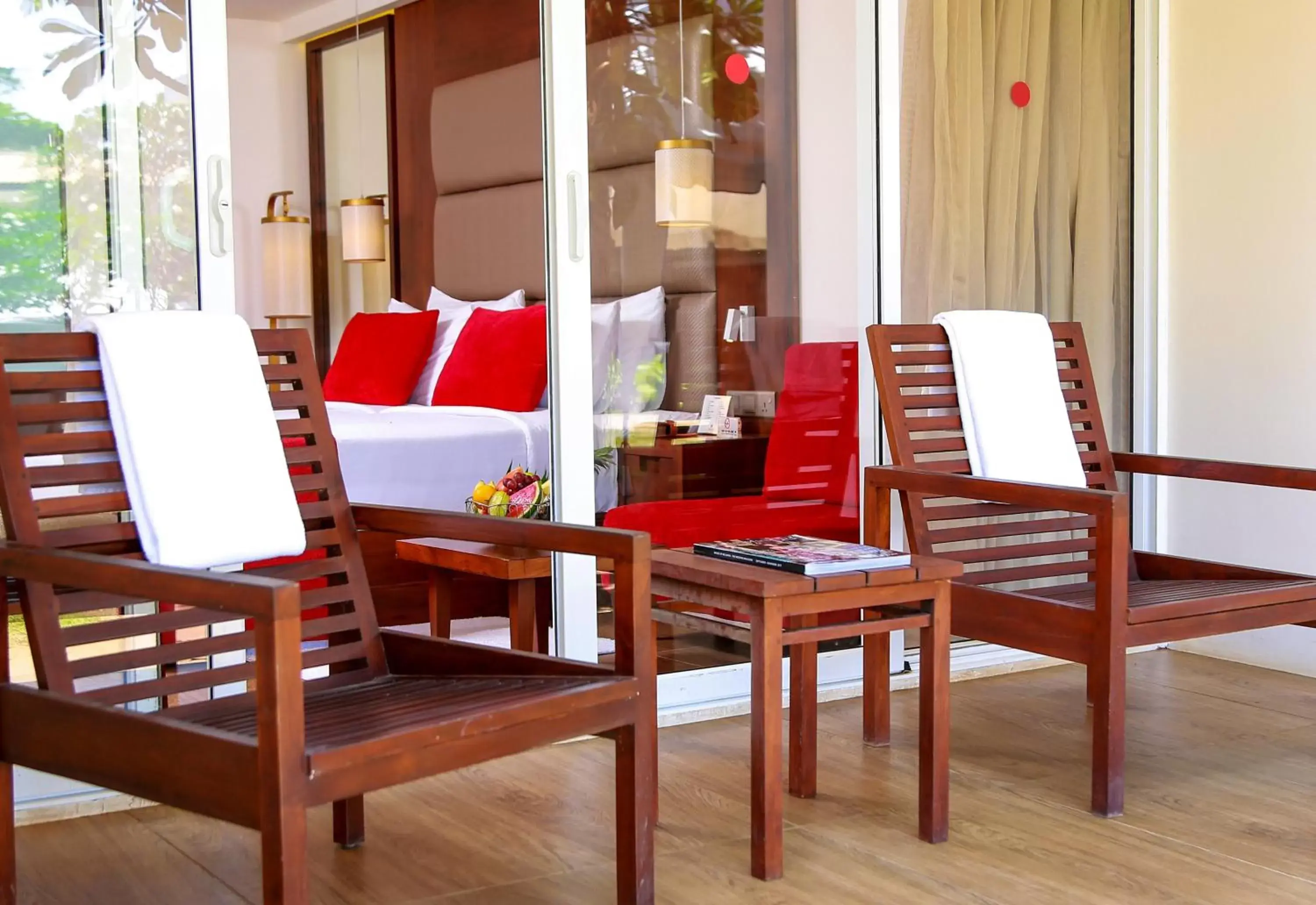 Balcony/Terrace, Seating Area in Pegasus Reef Hotel