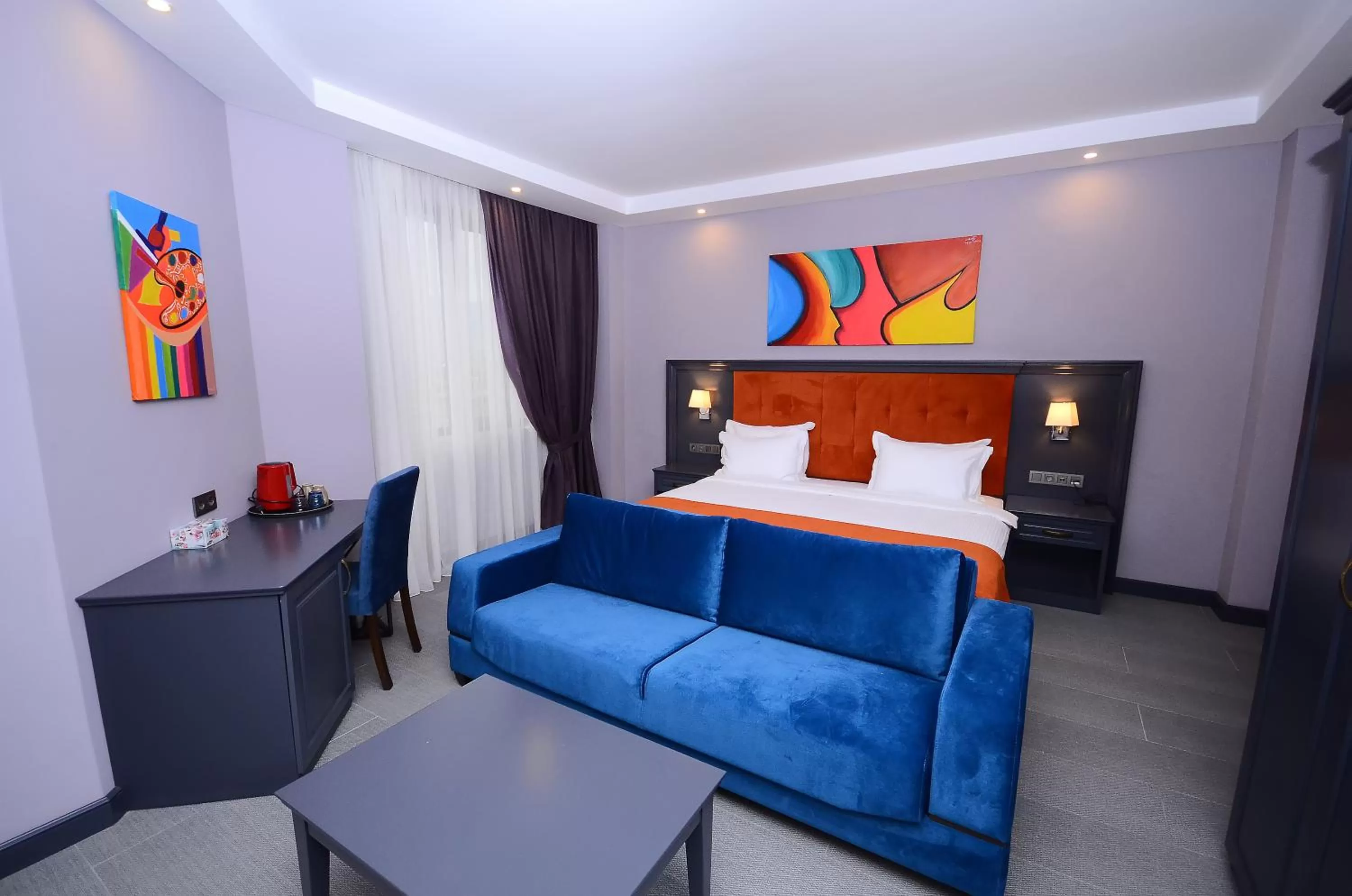 Seating area, Bed in Batumi Palm Hotel