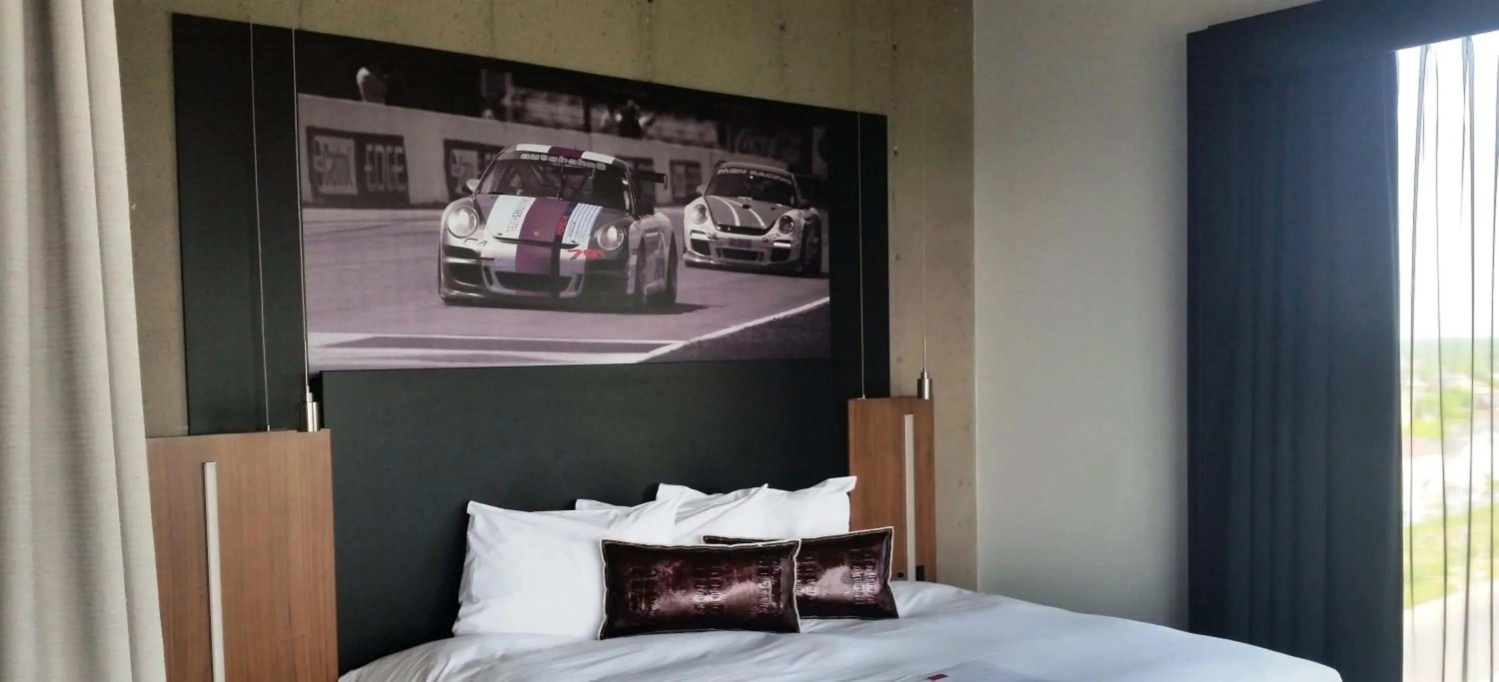 Decorative detail, Bed in Grand Times Hotel Drummondville