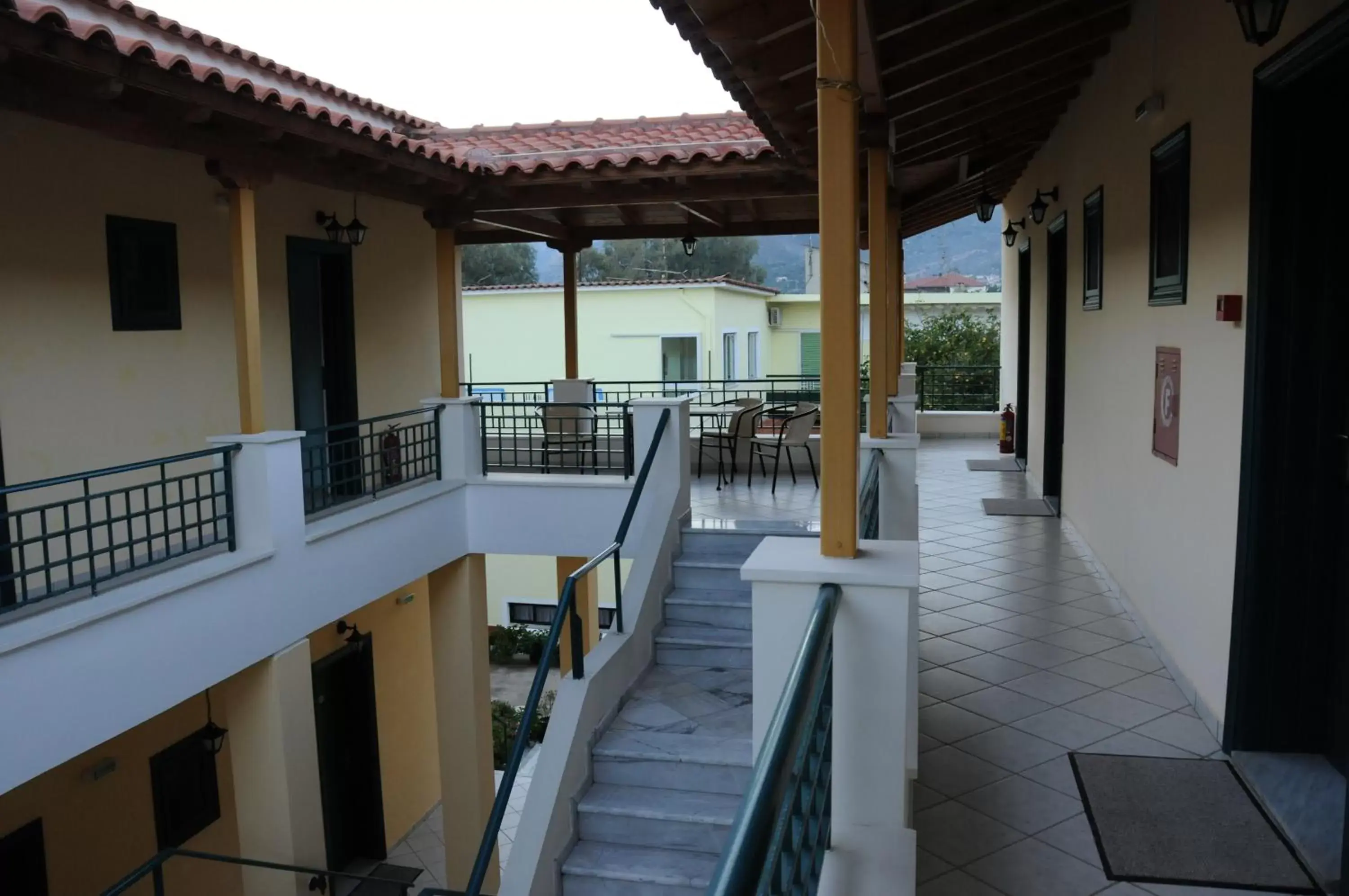 Facade/entrance, Balcony/Terrace in Costa-Rini Hotel