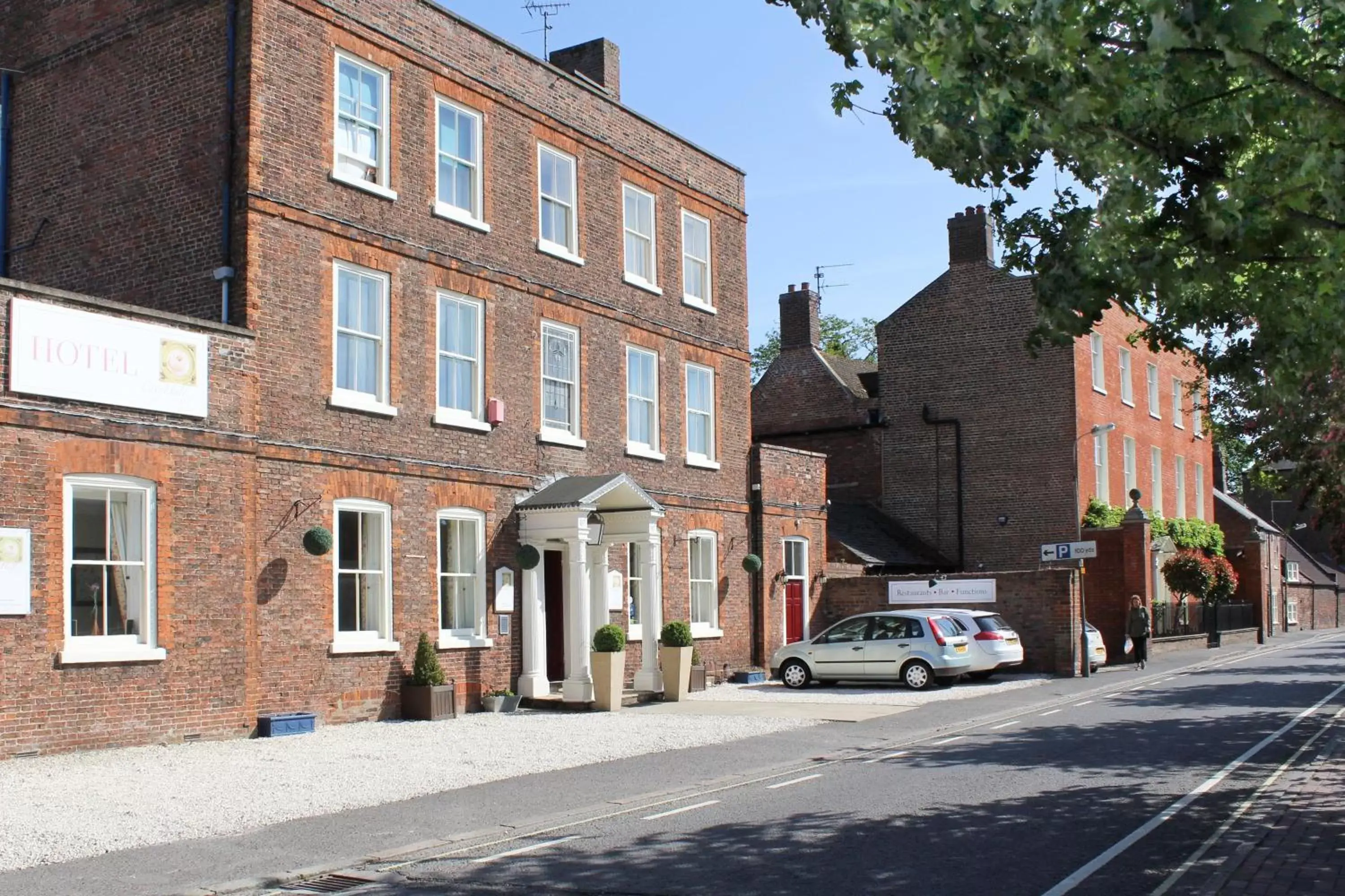 Facade/entrance in Cley Hall