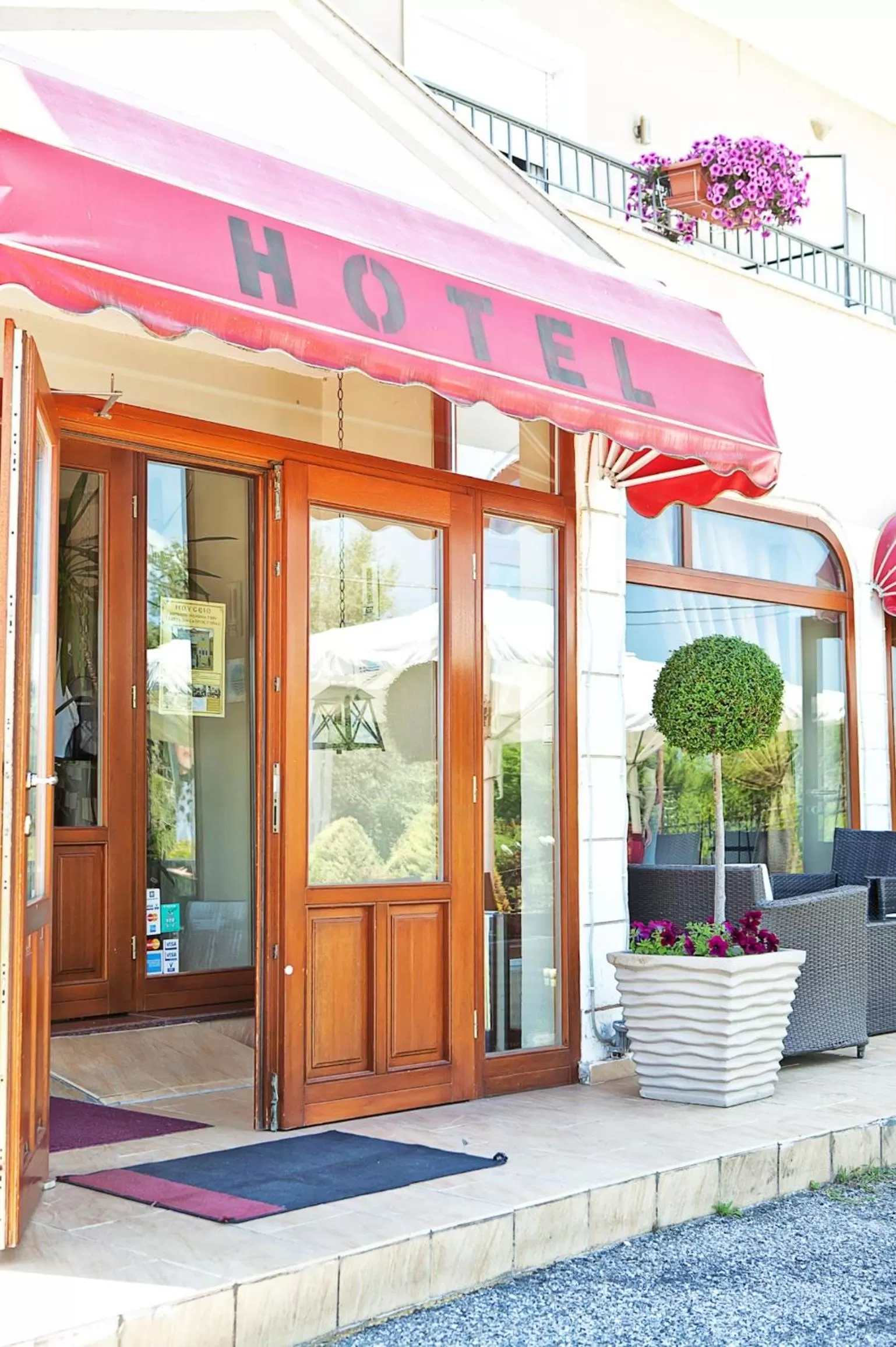 Facade/entrance in Anastassiou Hotel - Bike and motorcycle friendly hotel
