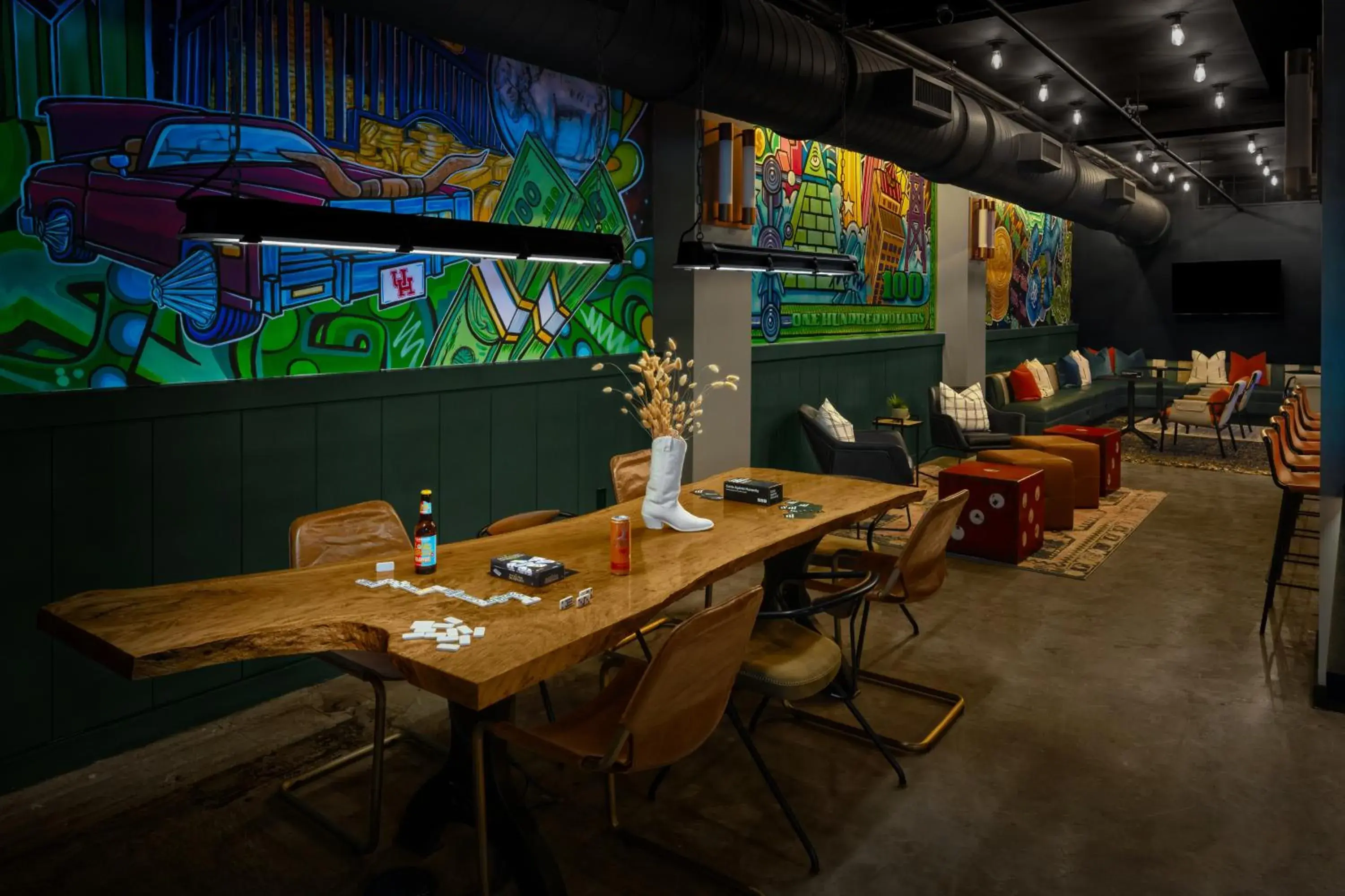 Lobby or reception, Restaurant/Places to Eat in Moxy Houston Downtown