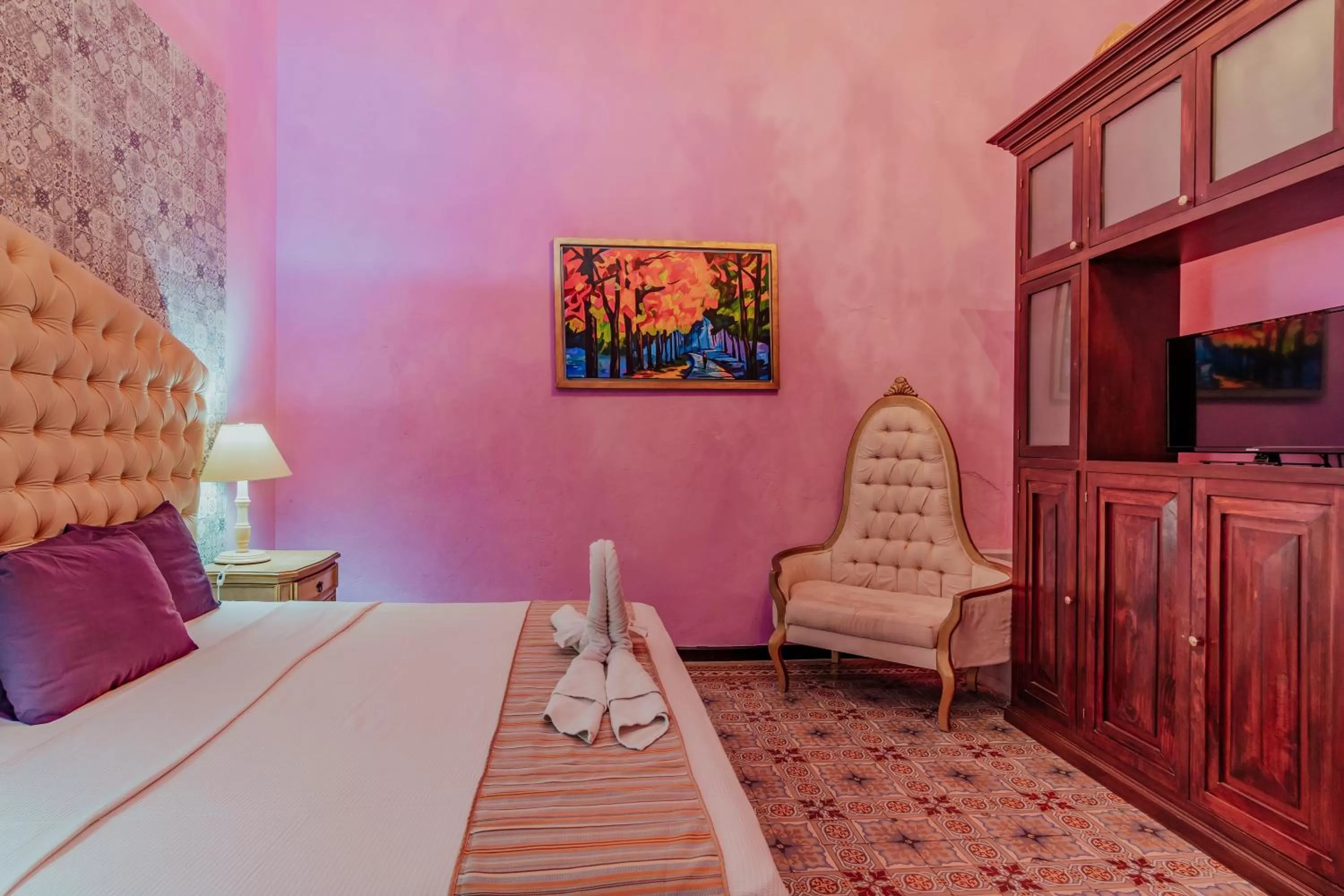 Bed in Hotel Lavanda CAS Merida