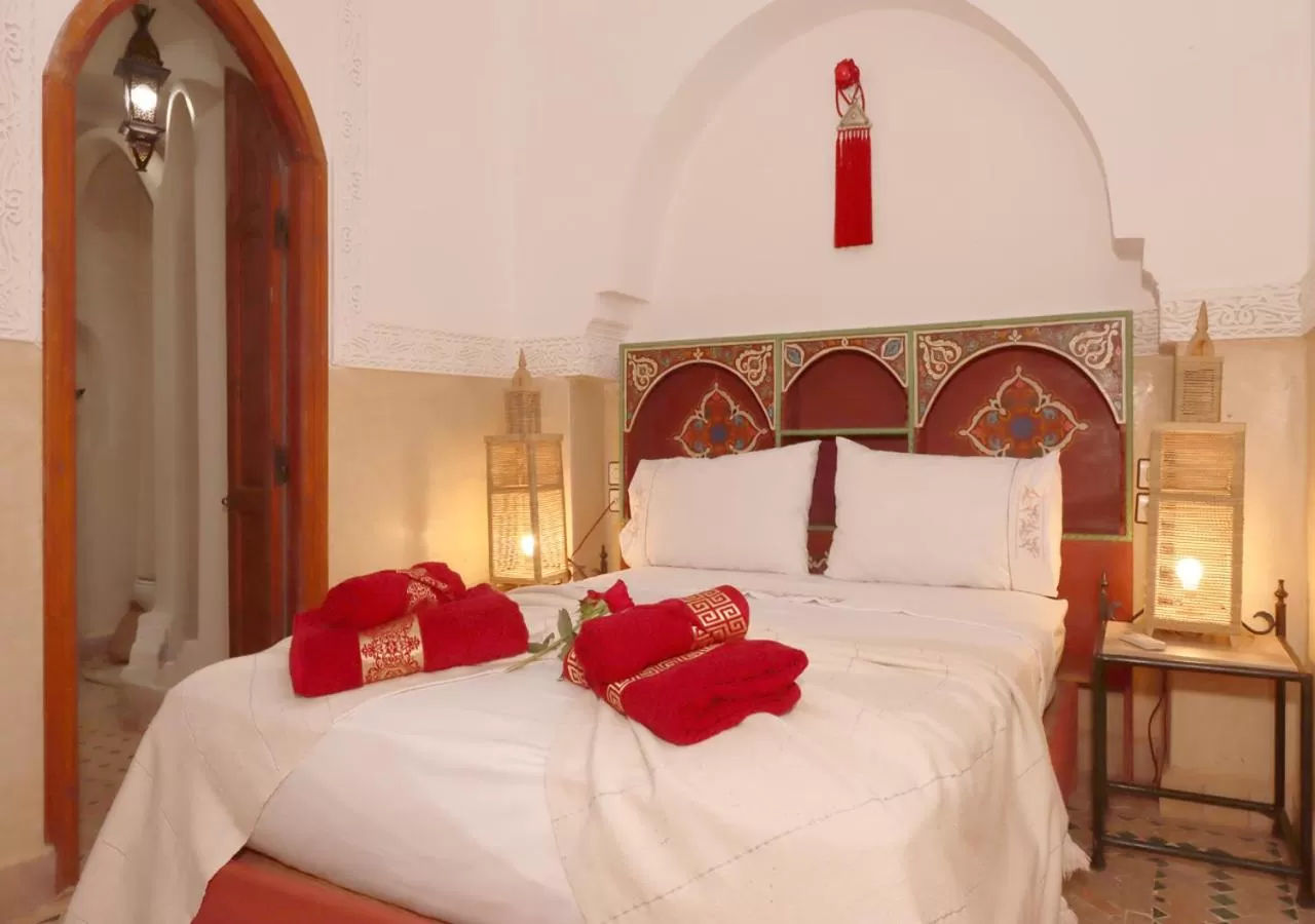 Bed in Riad Venezia