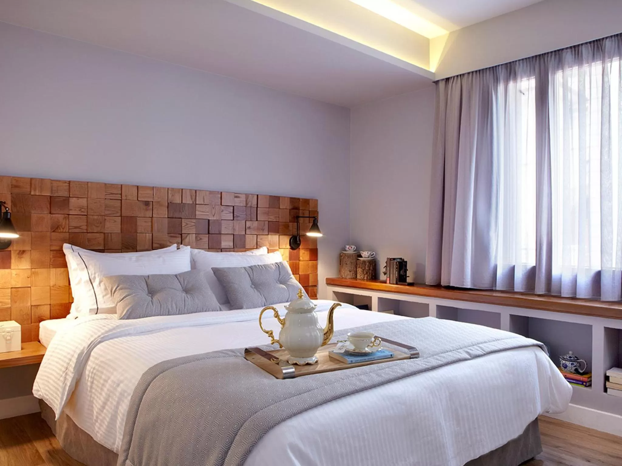 Bedroom, Bed in Apollon Library Suites