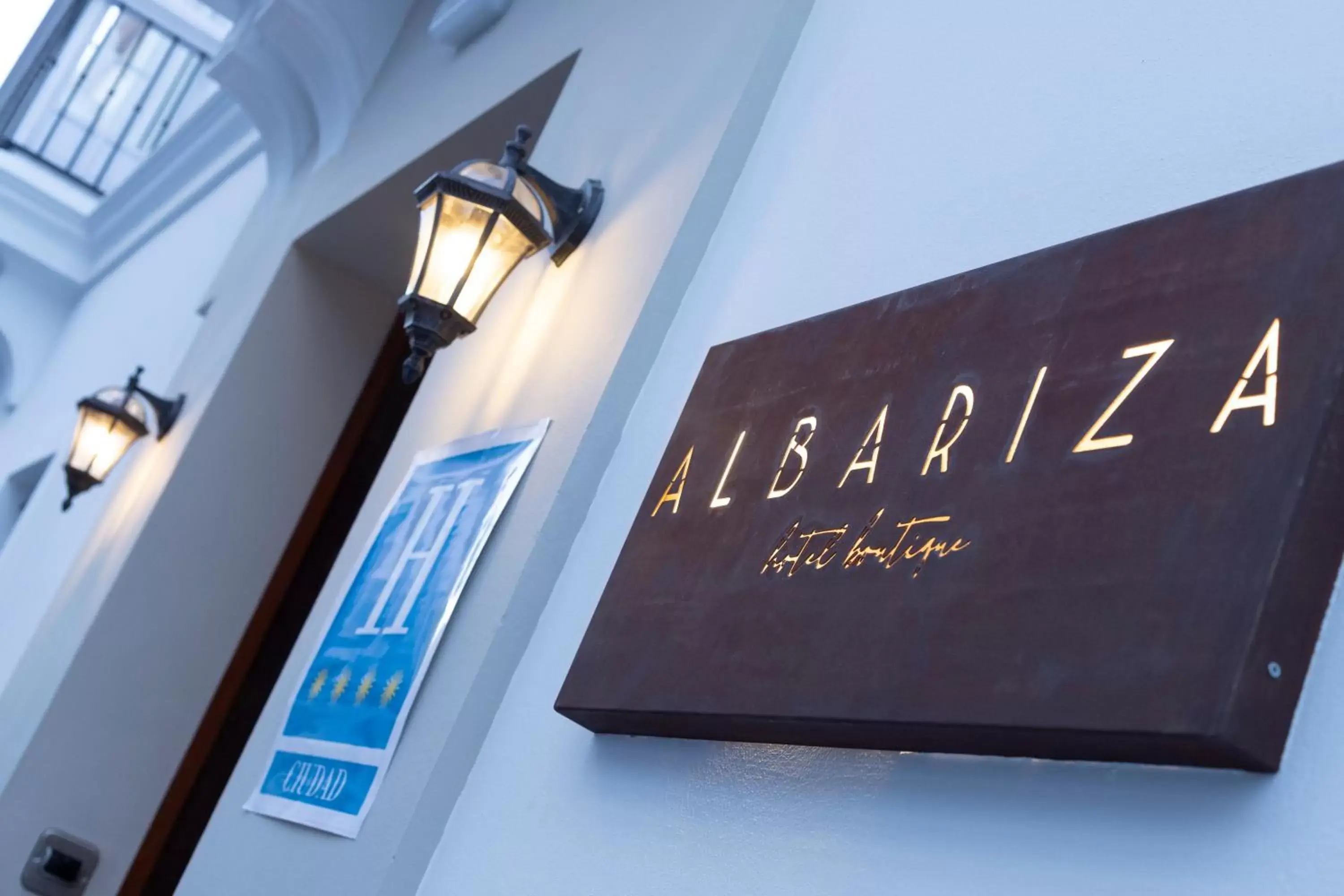 Property logo or sign, TV/Entertainment Center in Albariza Hotel Boutique