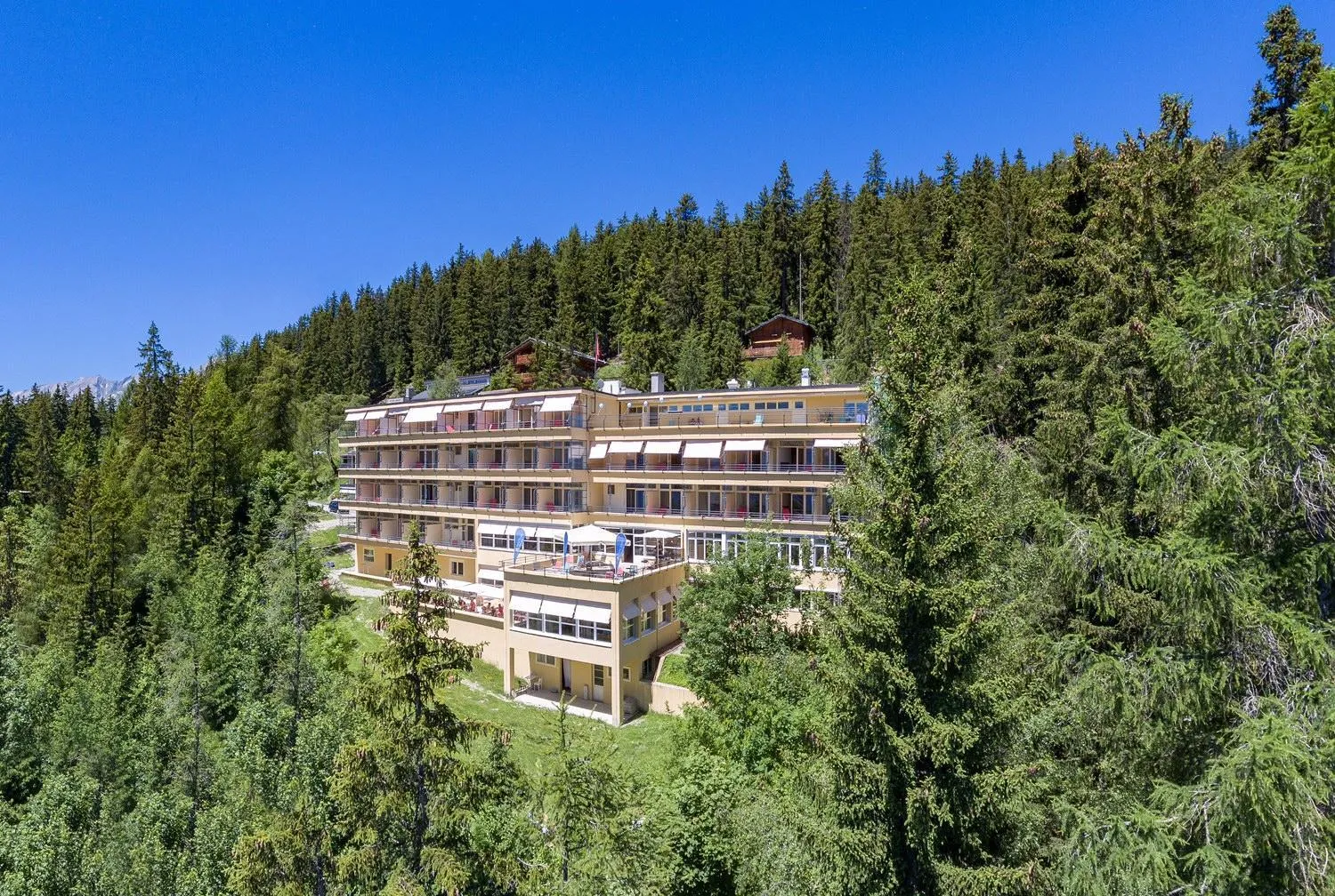 Bird's eye view in Crans-Montana Youth Hostel