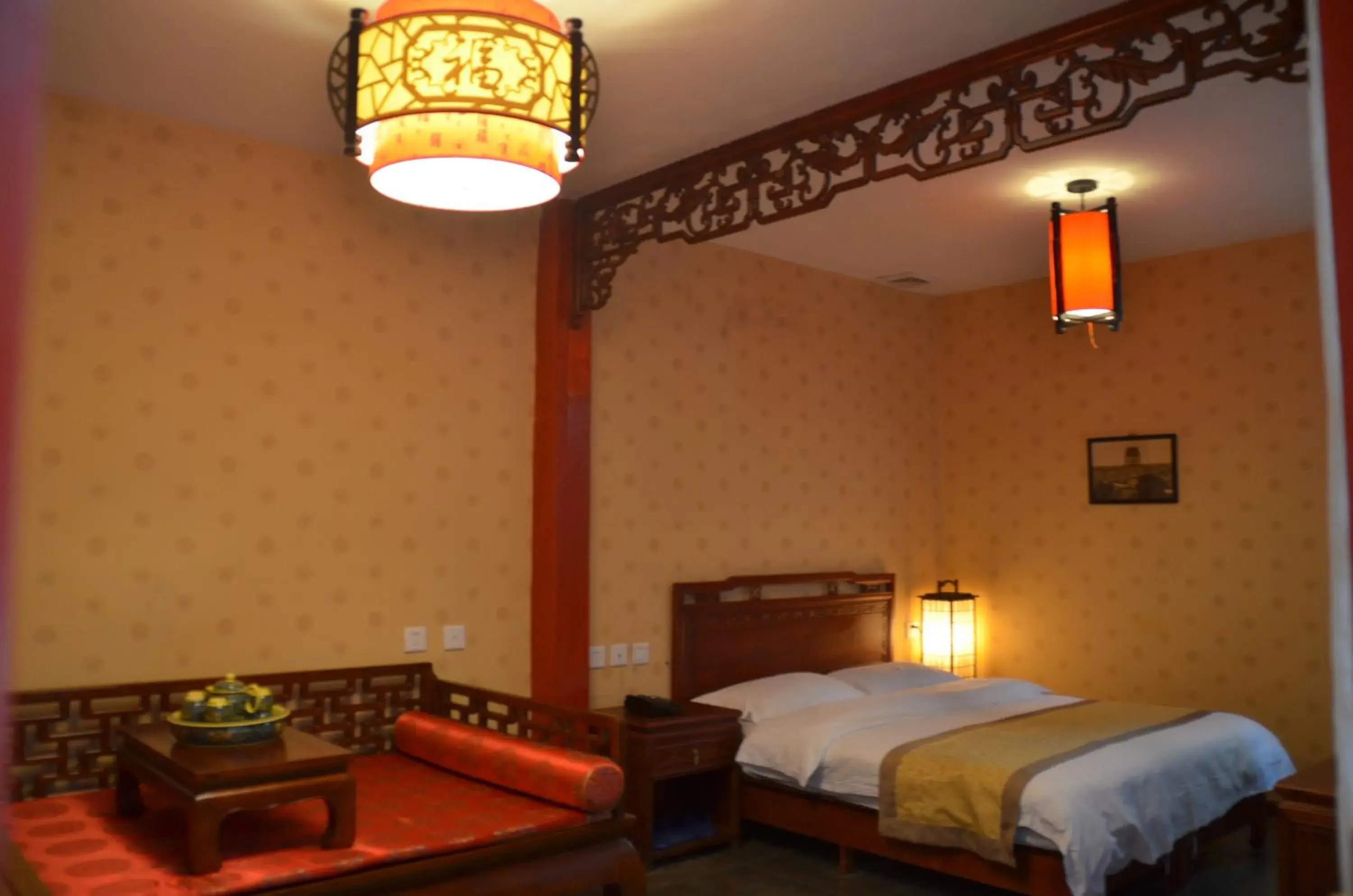 Bed in Qianmen Courtyard Hotel