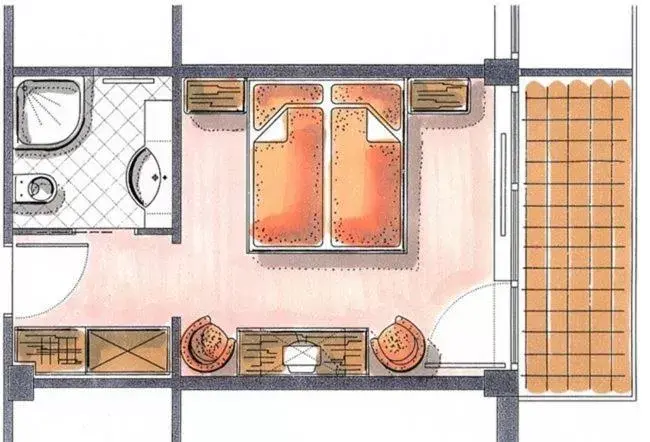 Floor Plan in Hotel Latini