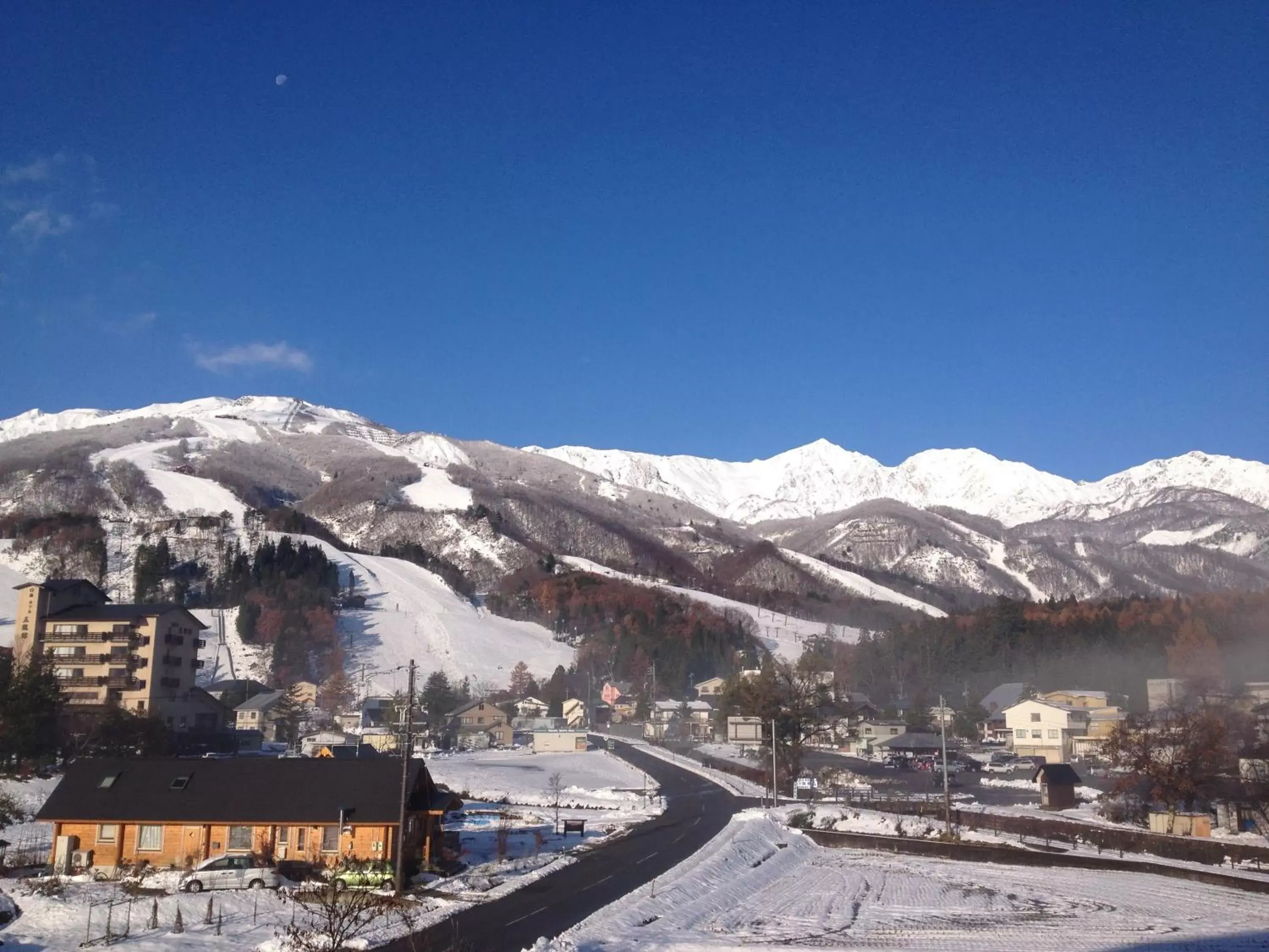 View (from property/room), Winter in Hakuba Panorama Hotel