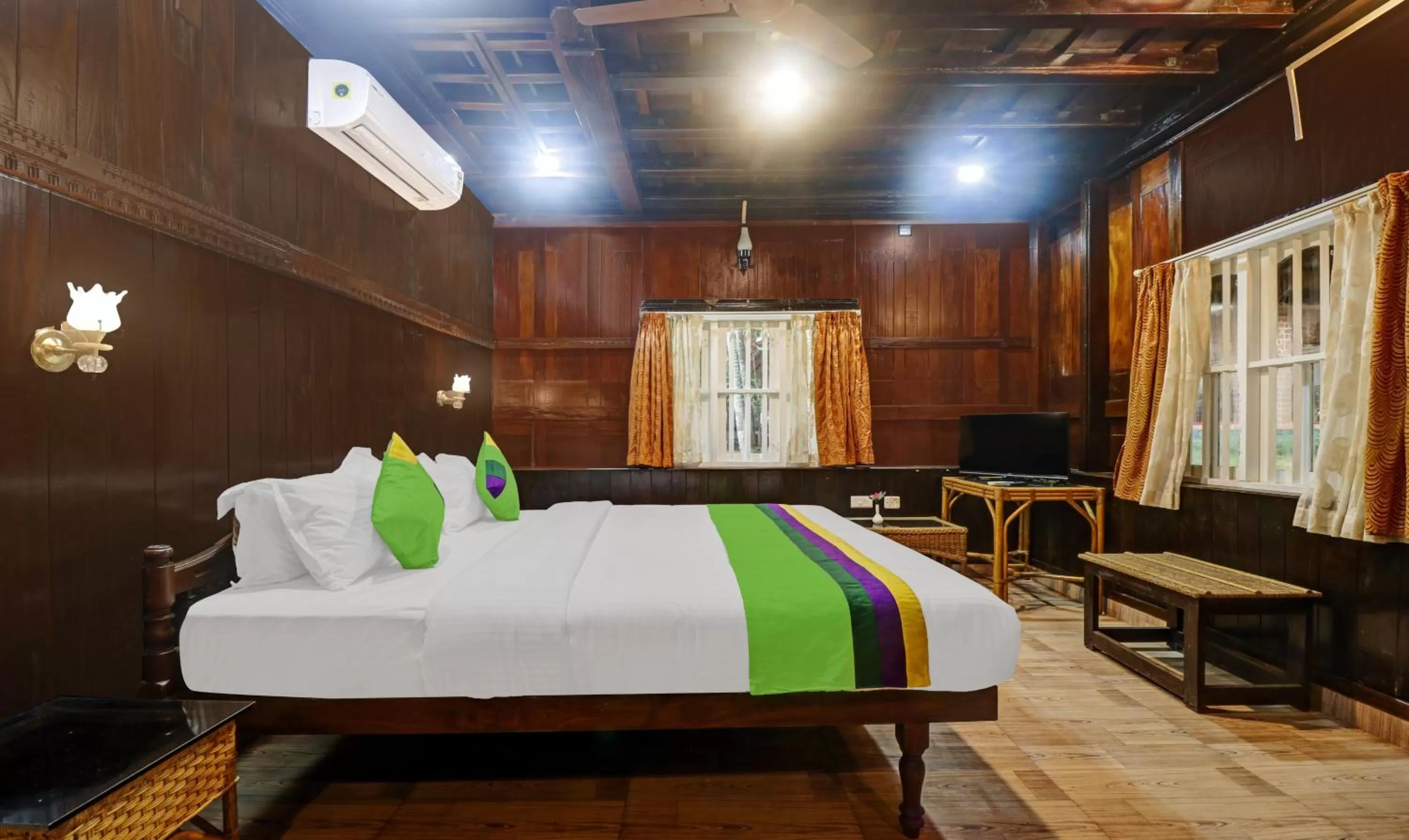 Bed in Treebo Trend God'S Own Country Ayurveda Resorts