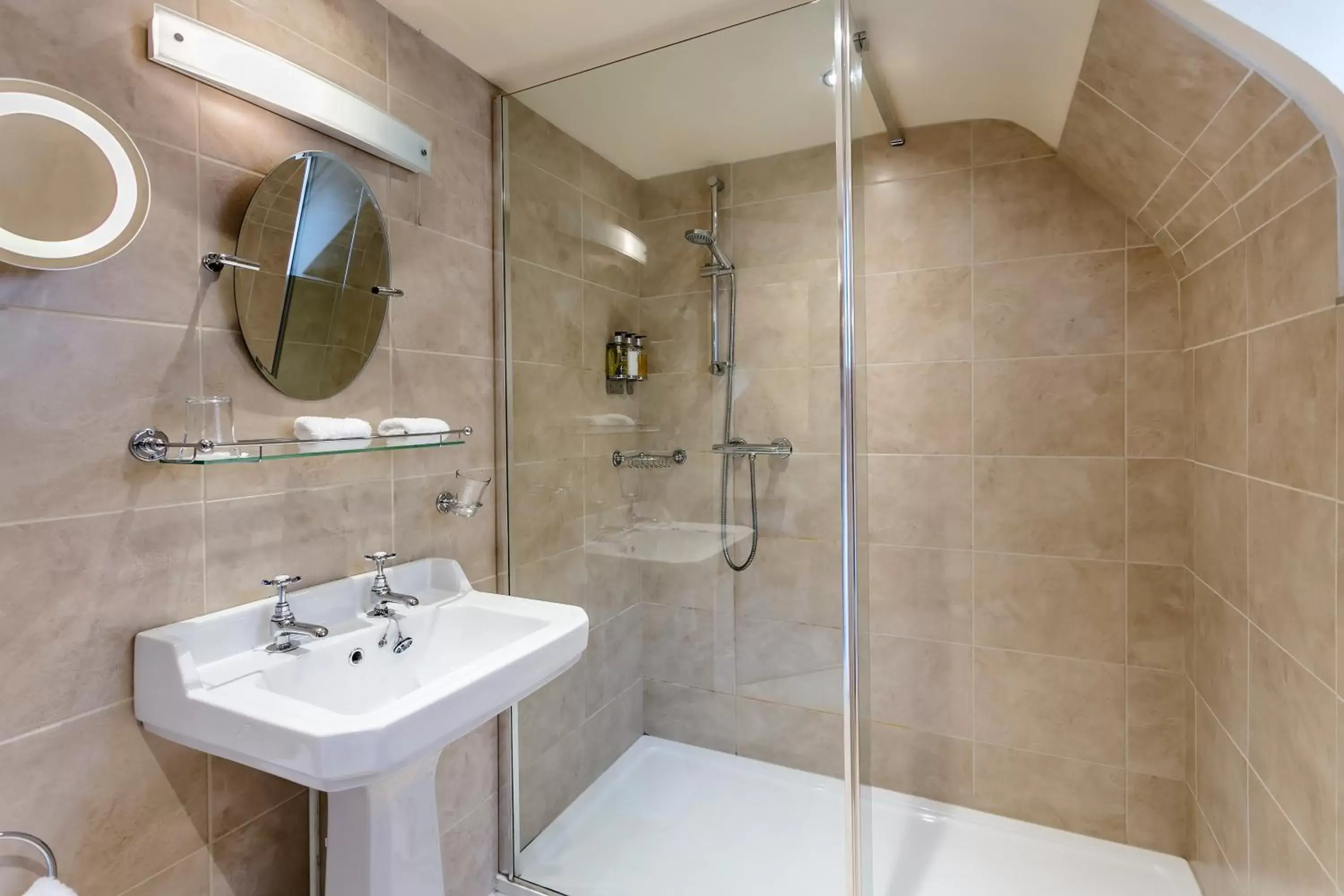 Bathroom in Dalhousie Castle Hotel