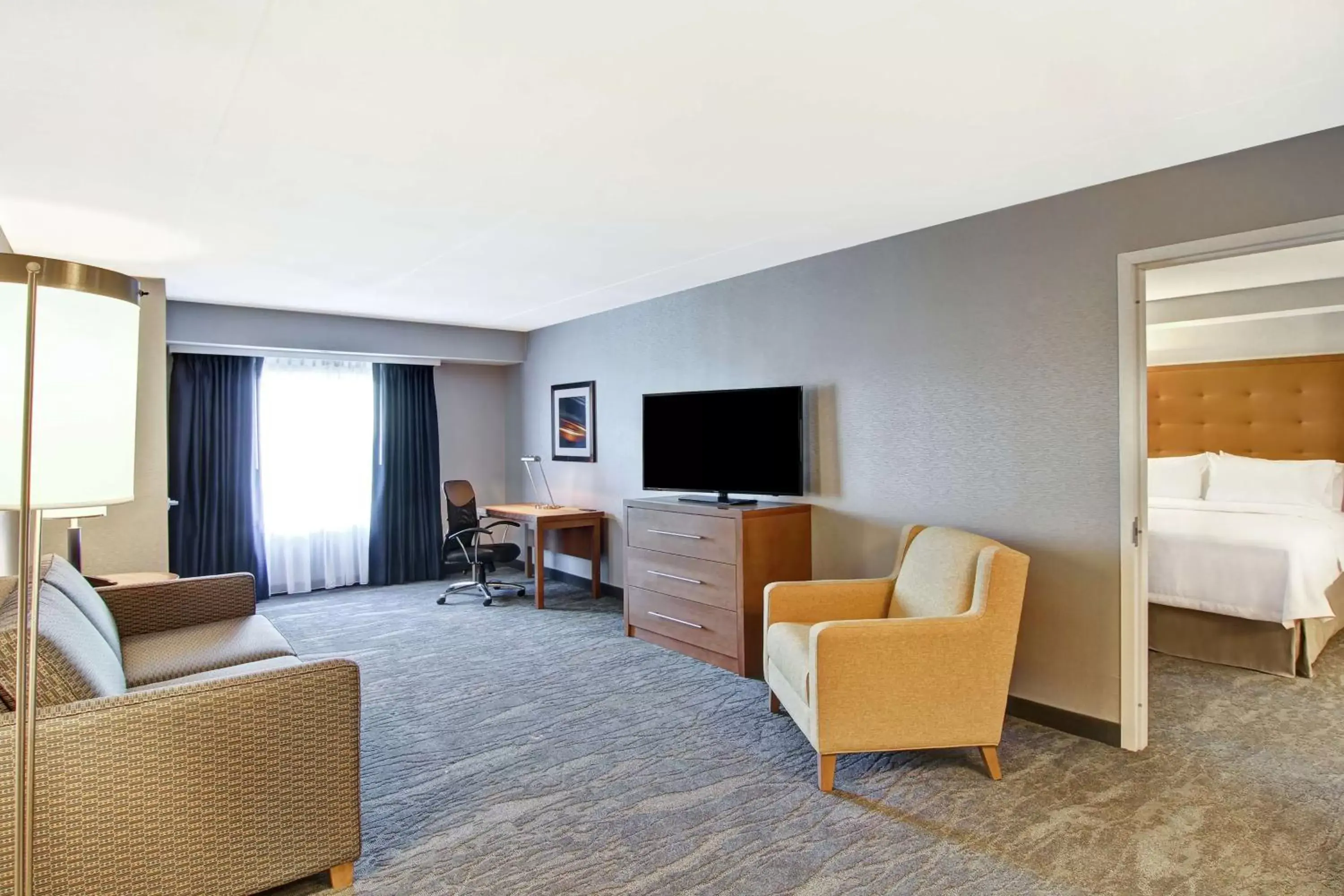 Bedroom, Seating Area in Homewood Suites By Hilton Ottawa Kanata