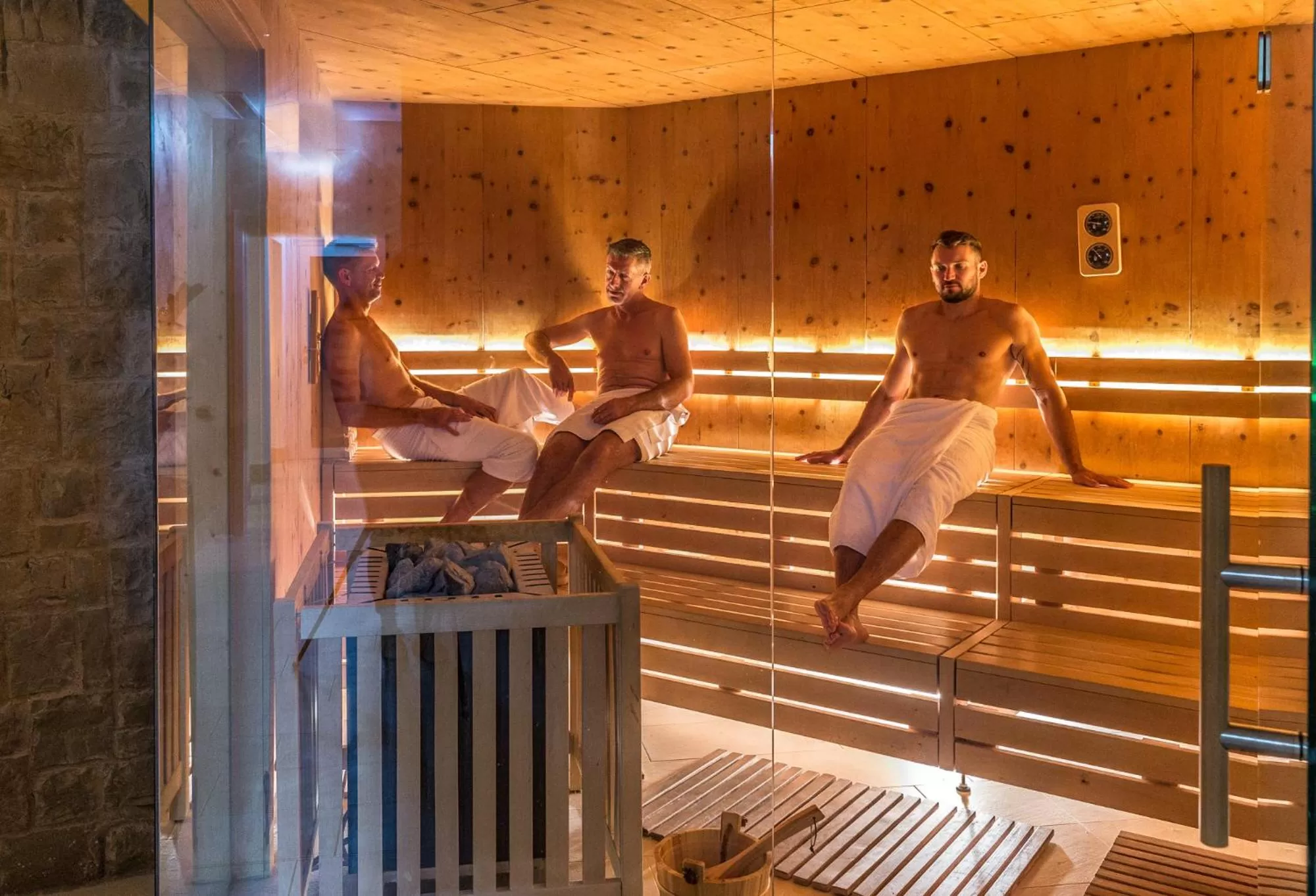 Sauna in Das Aunhamer Suite & Spa Hotel