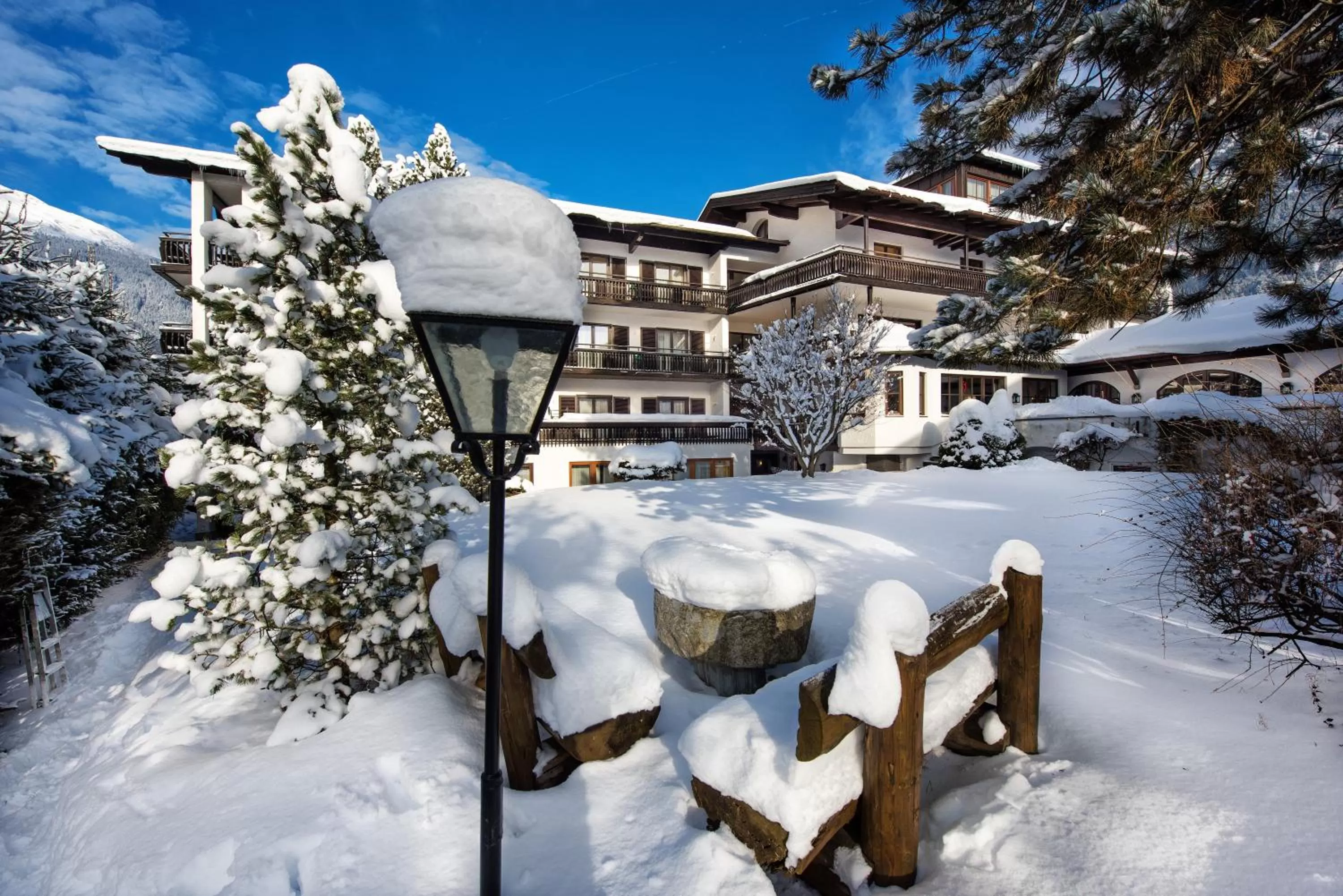 Property building, Winter in Johannesbad Hotel St. Georg