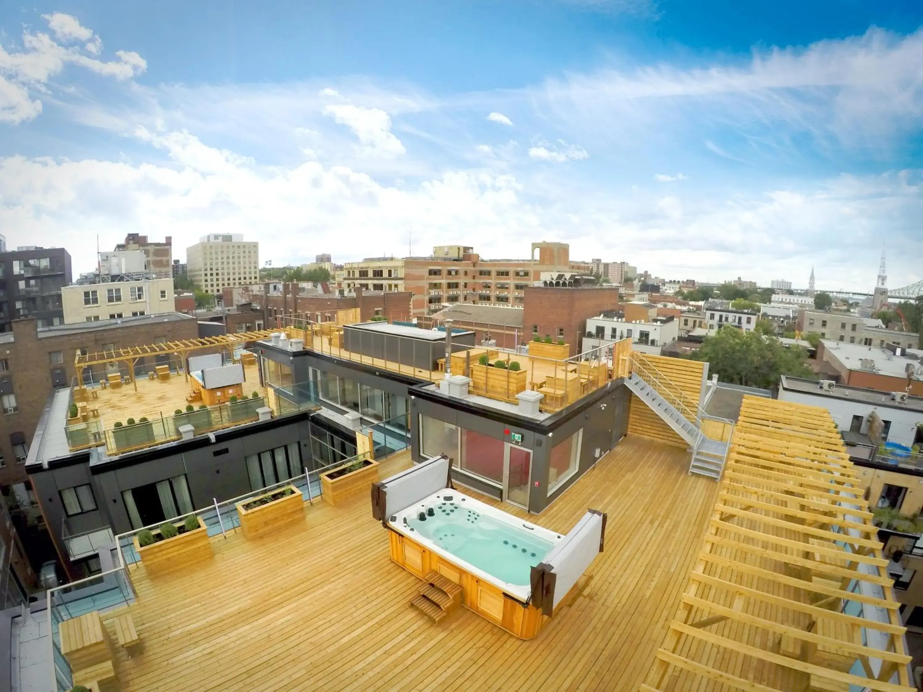 Patio in M Montreal Hostel