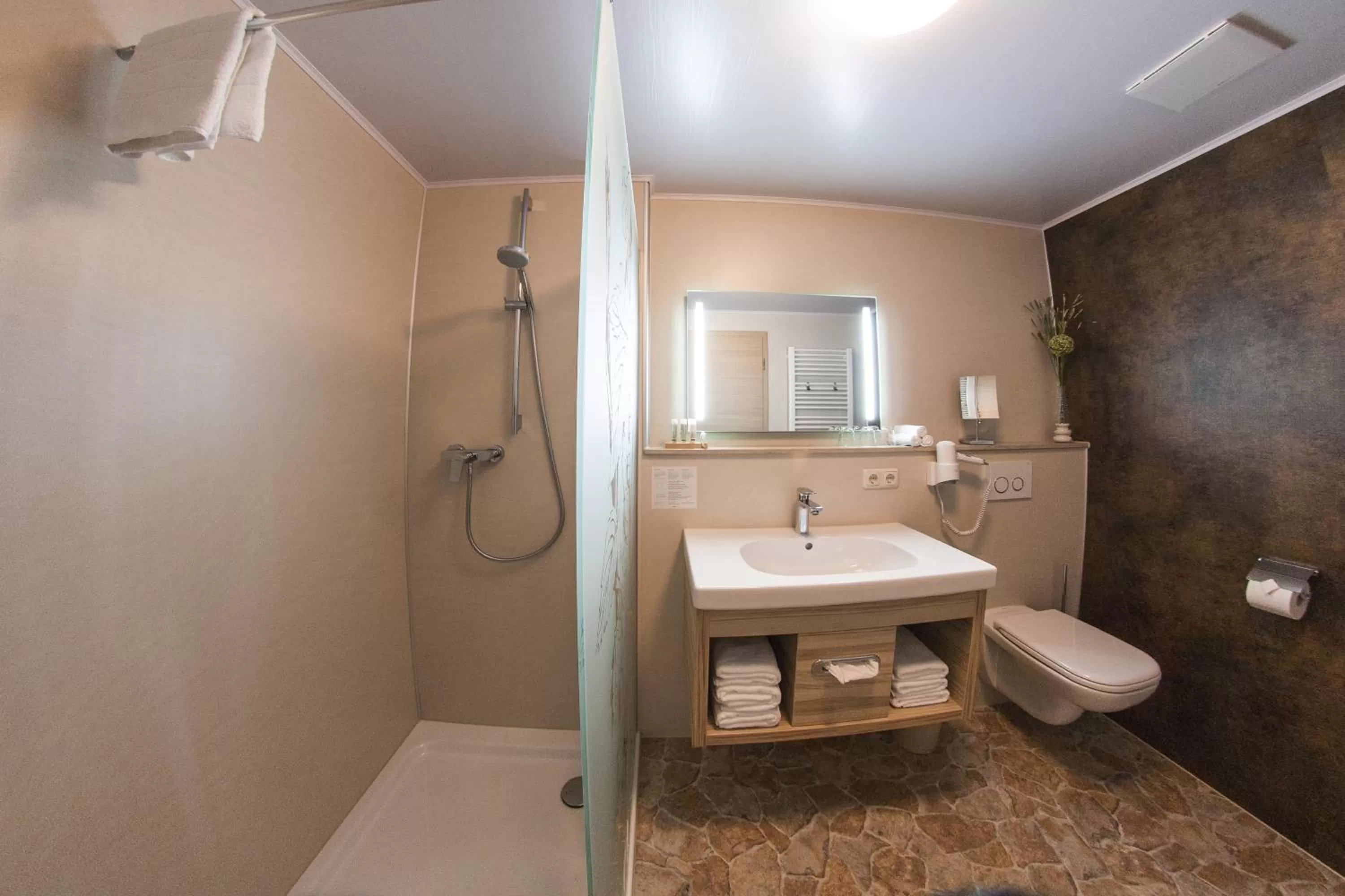 Shower in Hotel Straßhof