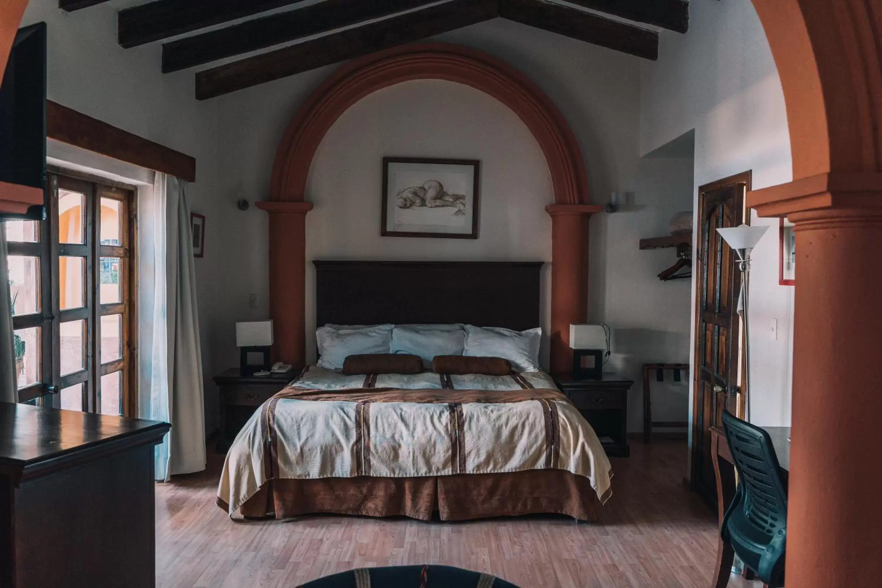 Bed in Hotel Casa Mexicana