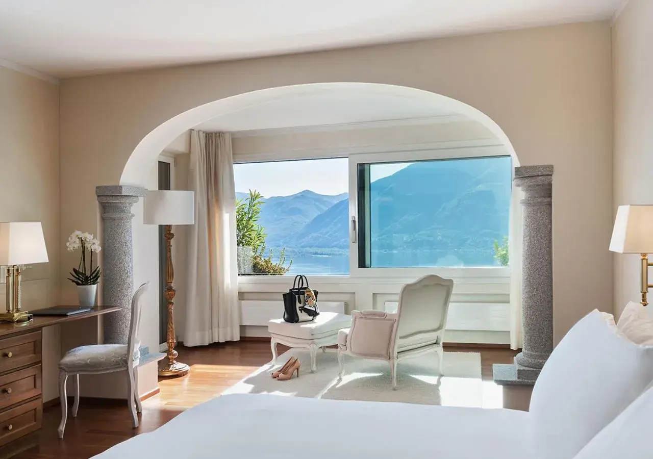 Bedroom, Mountain View in Villa Orselina - Small Luxury Hotel