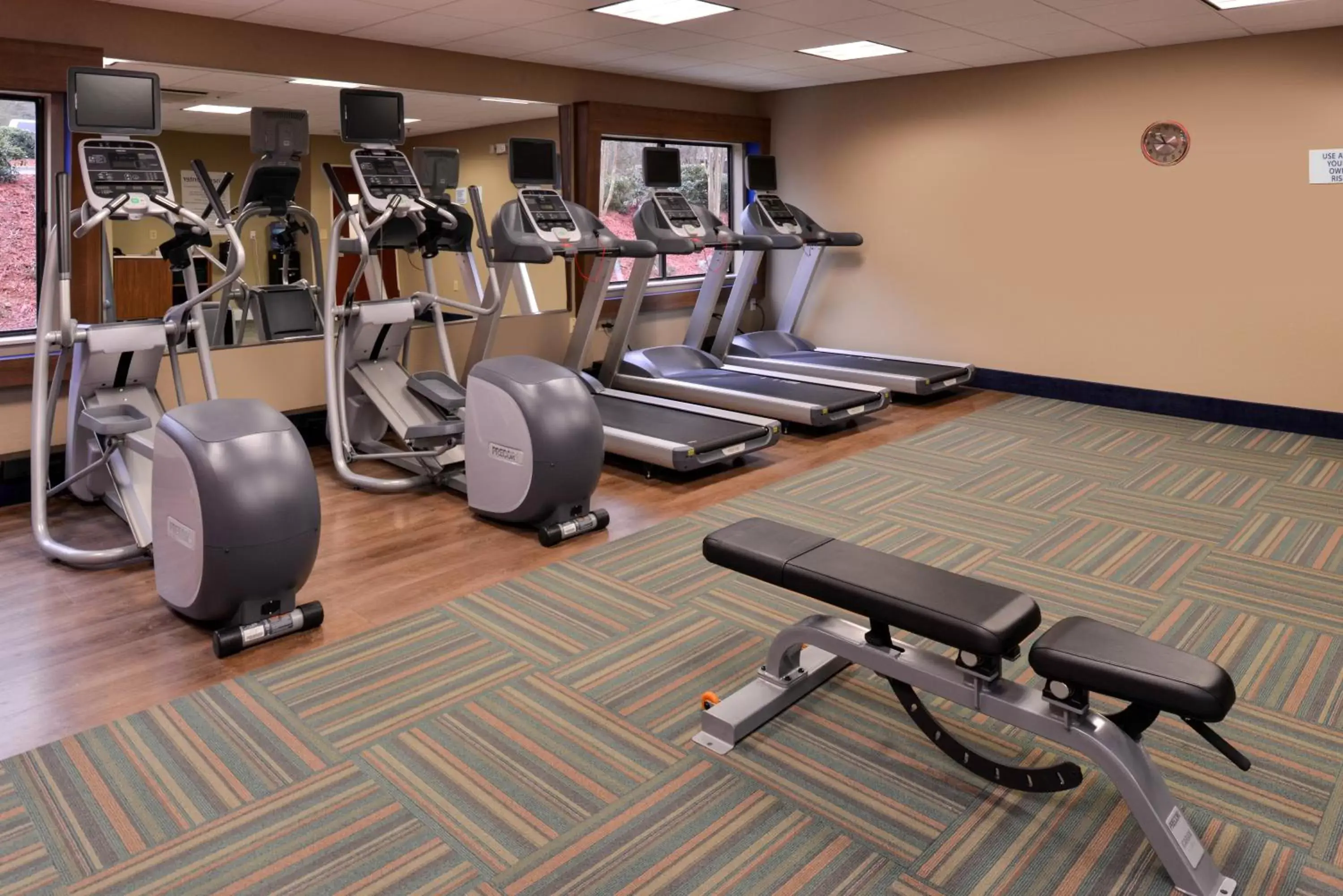 Fitness centre/facilities, Fitness Center/Facilities in Holiday Inn Express & Suites Raleigh NE - Medical Ctr Area, an IHG Hotel