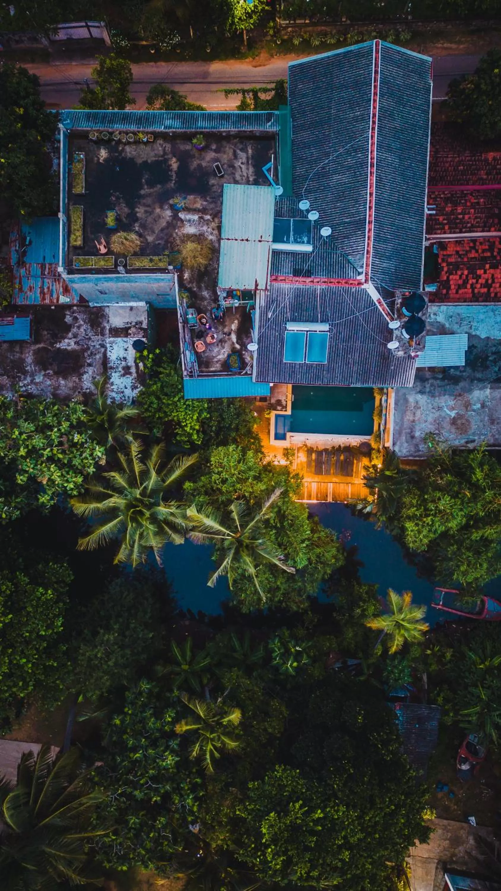 Property building, Bird's-eye View in Summer Side