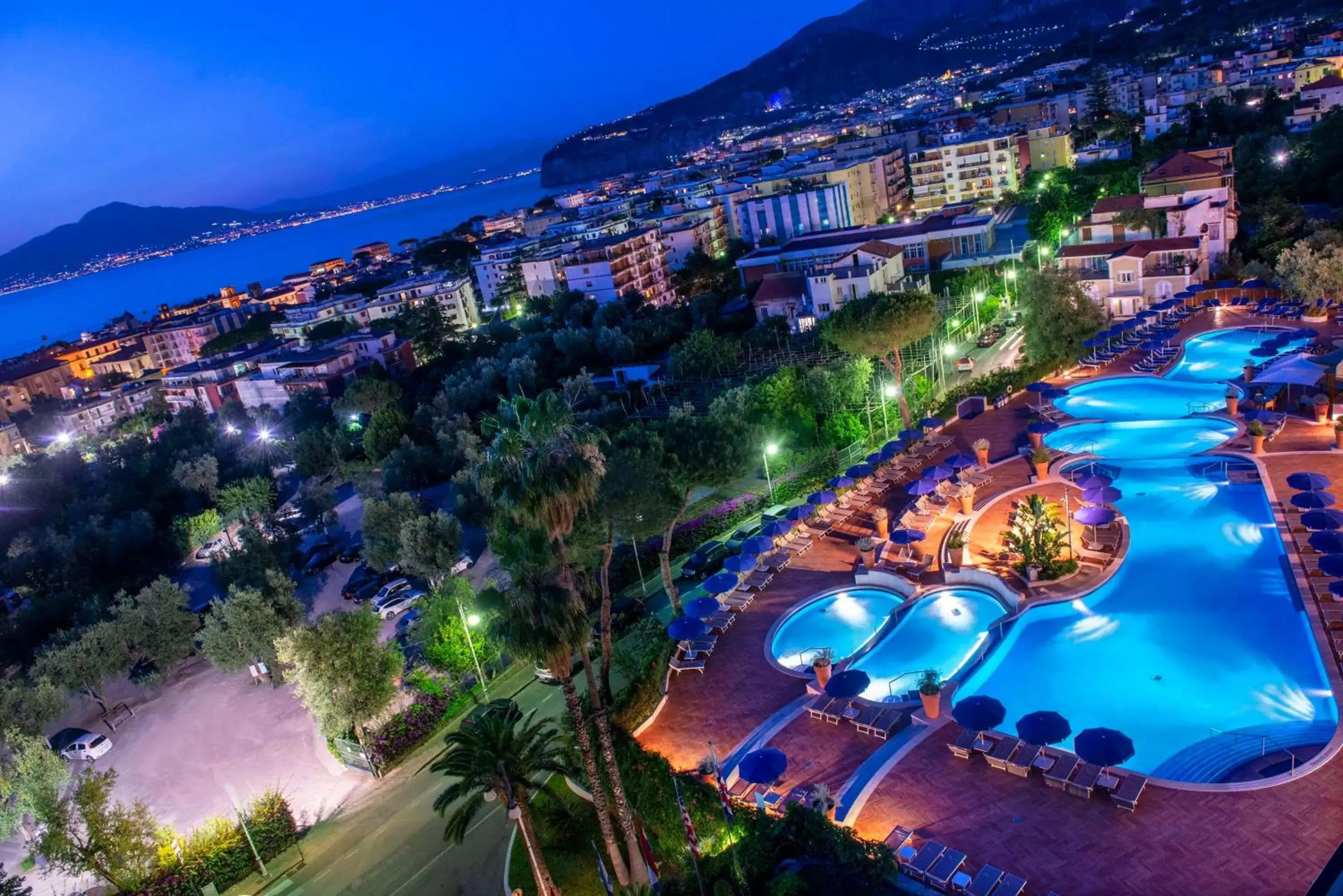 Pool view, Bird's-eye View in Hilton Sorrento Palace