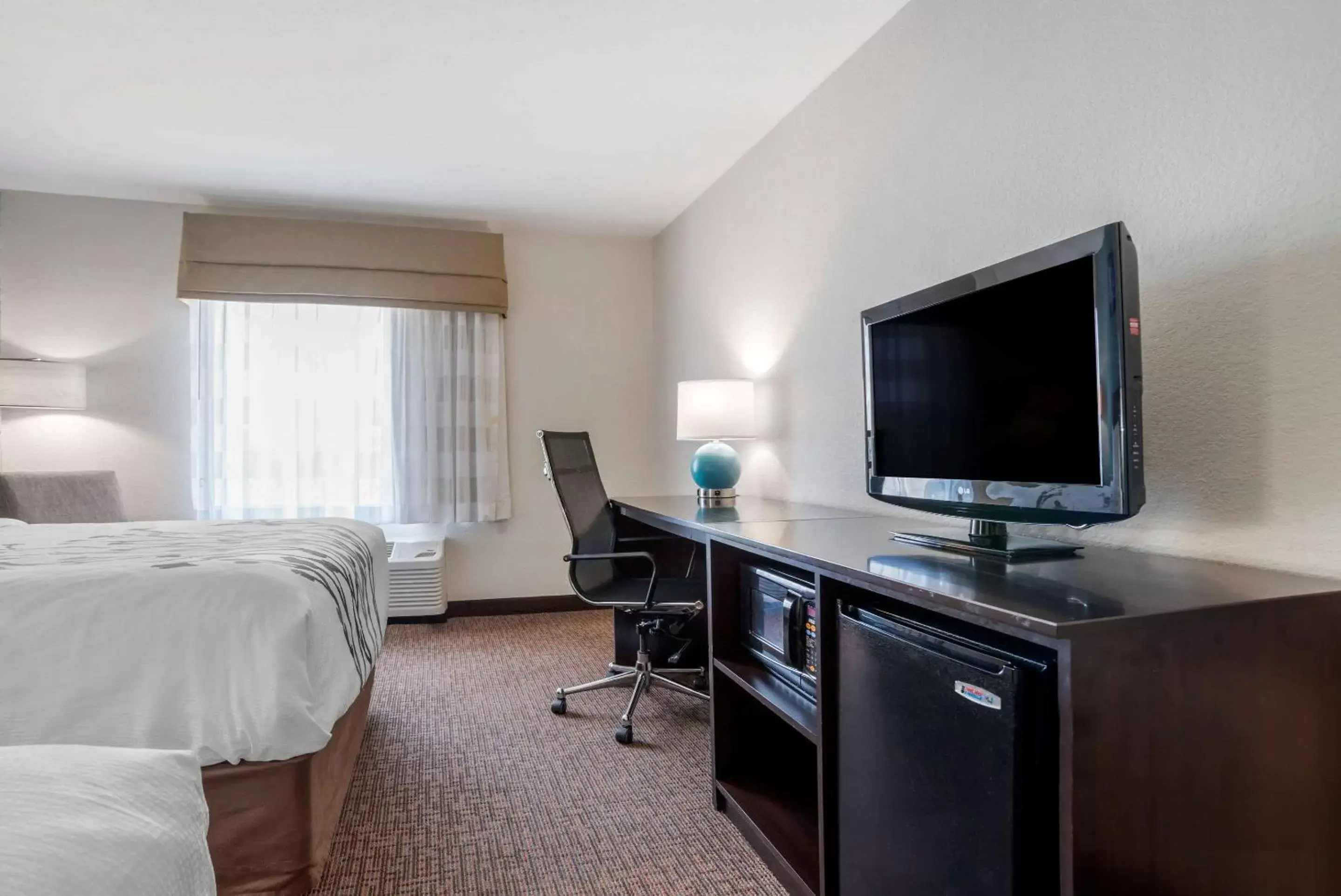 Bedroom, TV/Entertainment Center in Sleep Inn & Suites Auburn Campus Area I-85