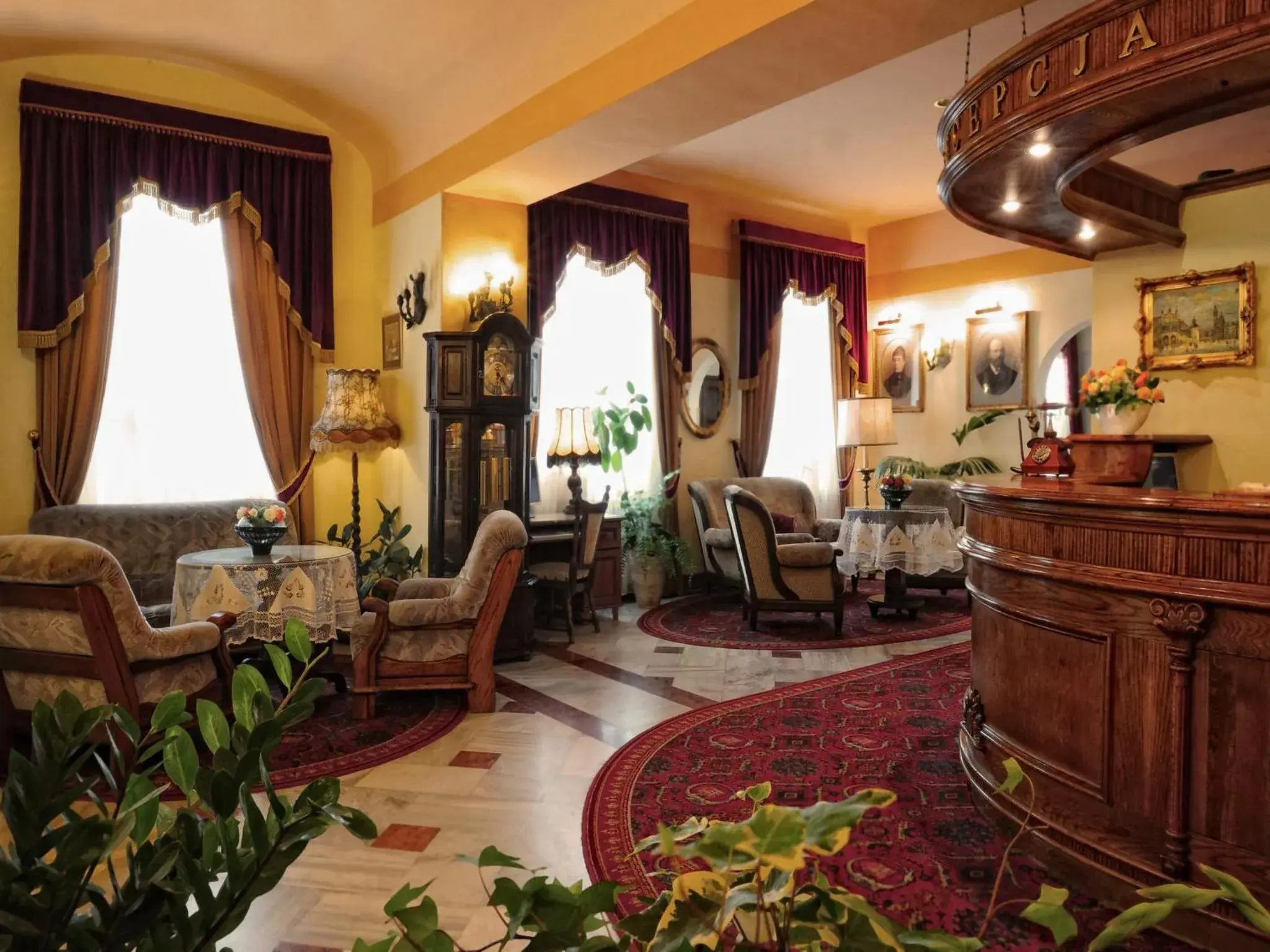 Lobby or reception in Hotel Europejski Lobby or reception in Hotel Europejski