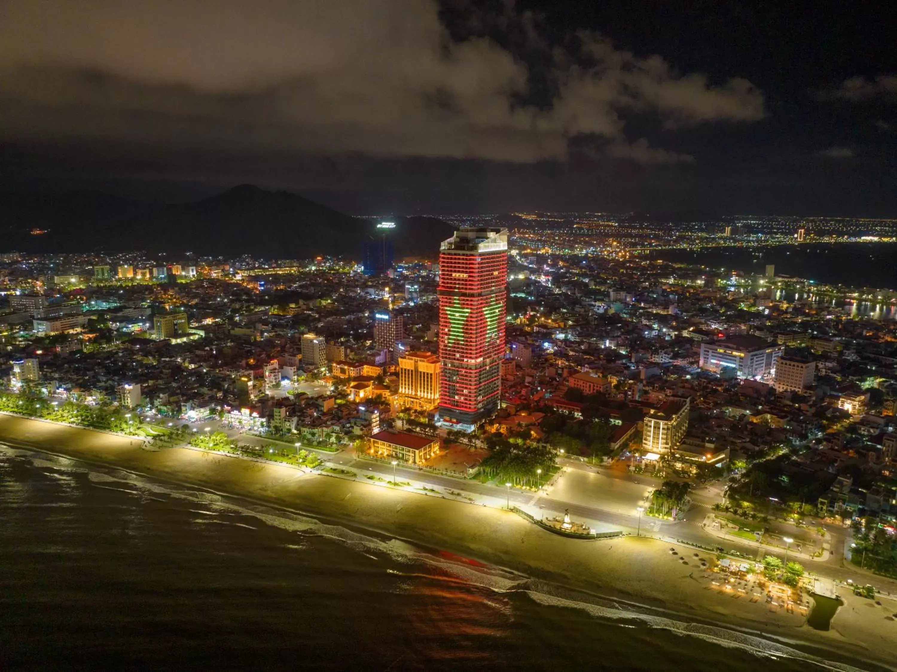 Night, Bird's-eye View in Grand Hyams Hotel - Quy Nhon Beach