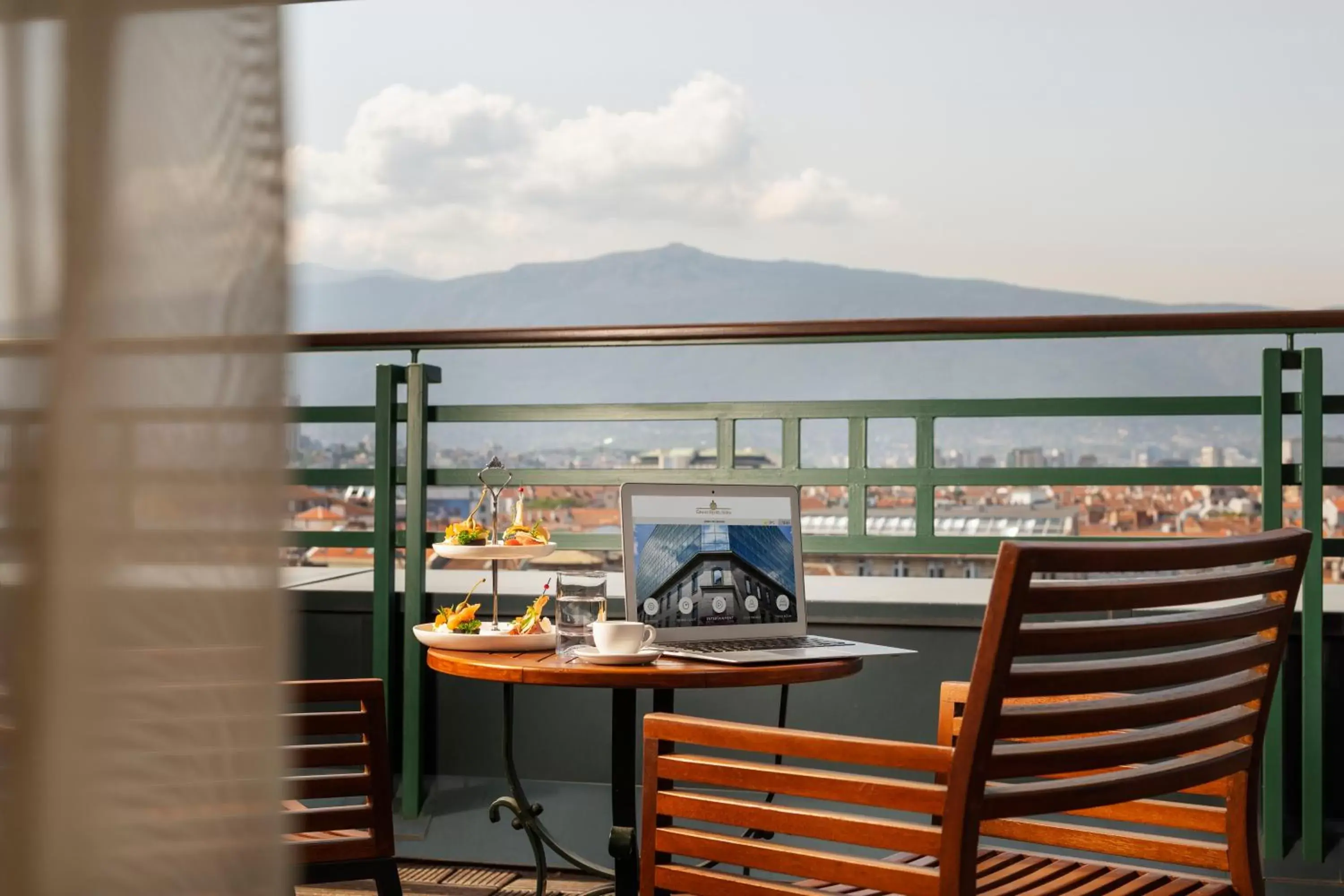 Balcony/Terrace in Grand Hotel Sofia - Top Location, The Most Spacious Rooms in the City, Secured Paid Underground Parking