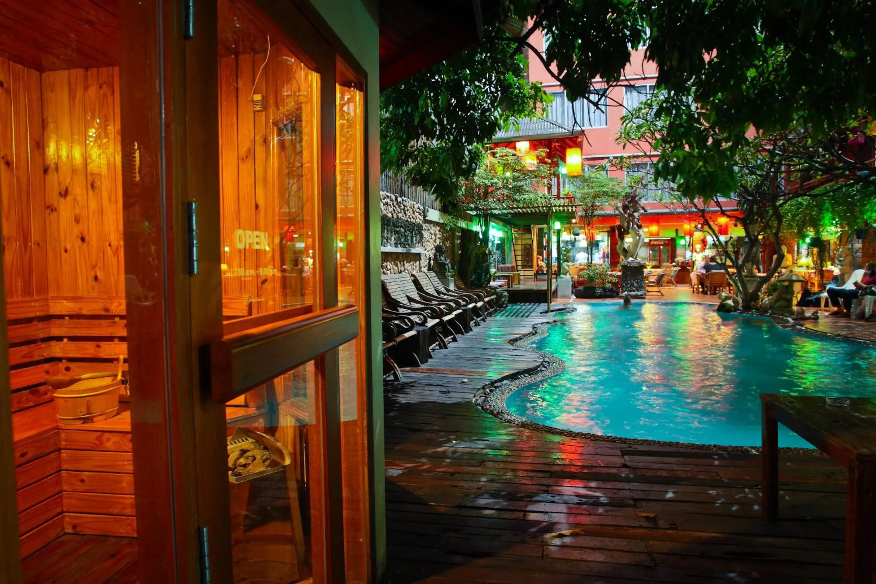 Sauna, Swimming Pool in Villa Cha-Cha Banglumphu