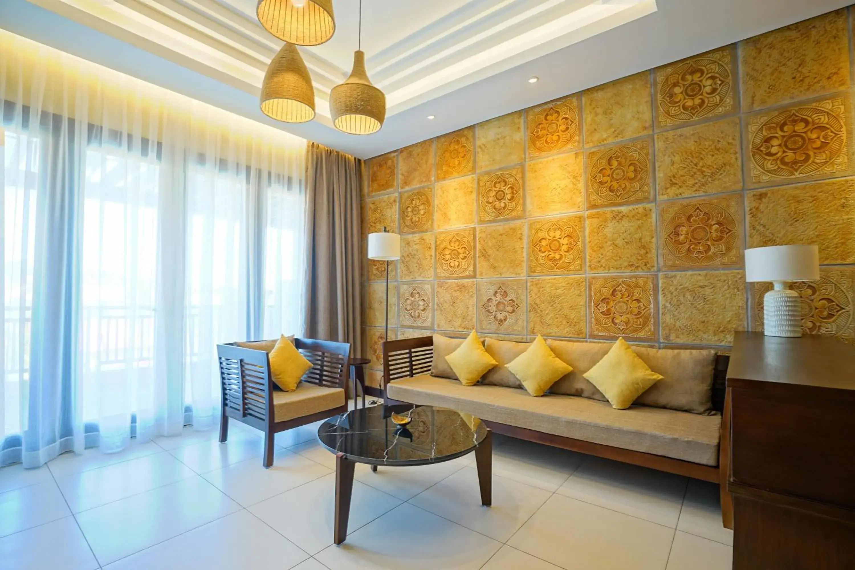 Living room, Seating Area in Pandanus Resort