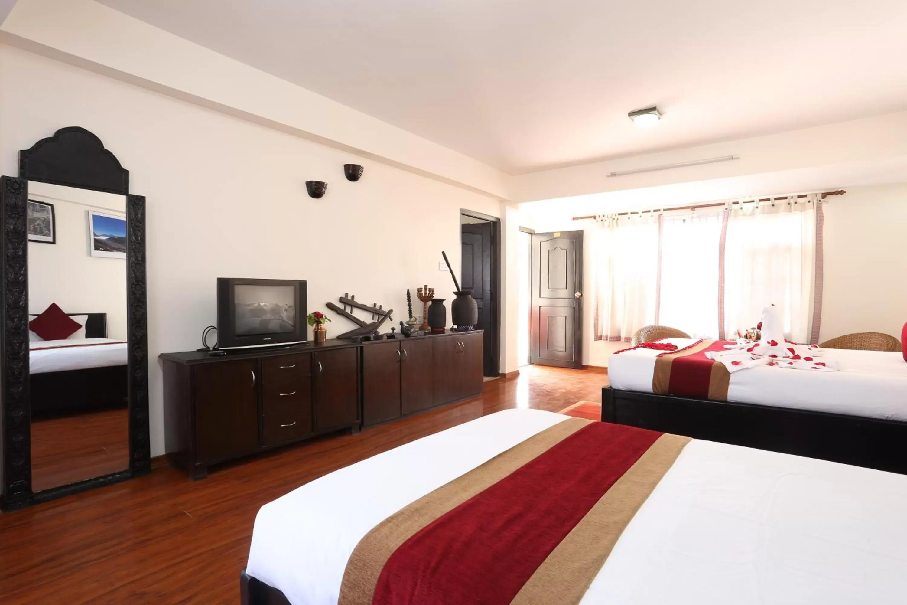Bedroom, TV/Entertainment Center in Thamel Eco Resort